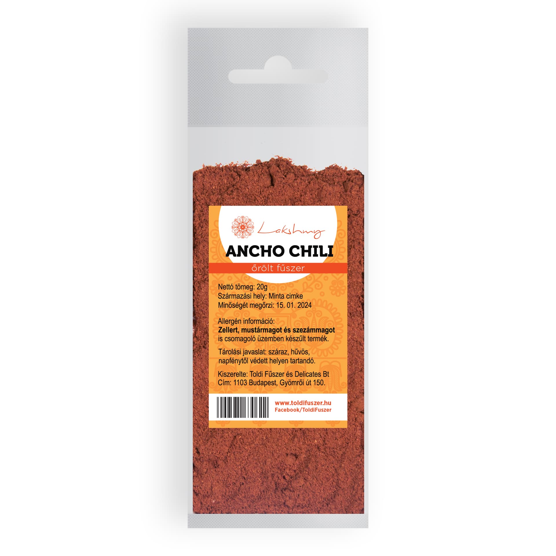 Lakshmy chili ancho mleté 20 g