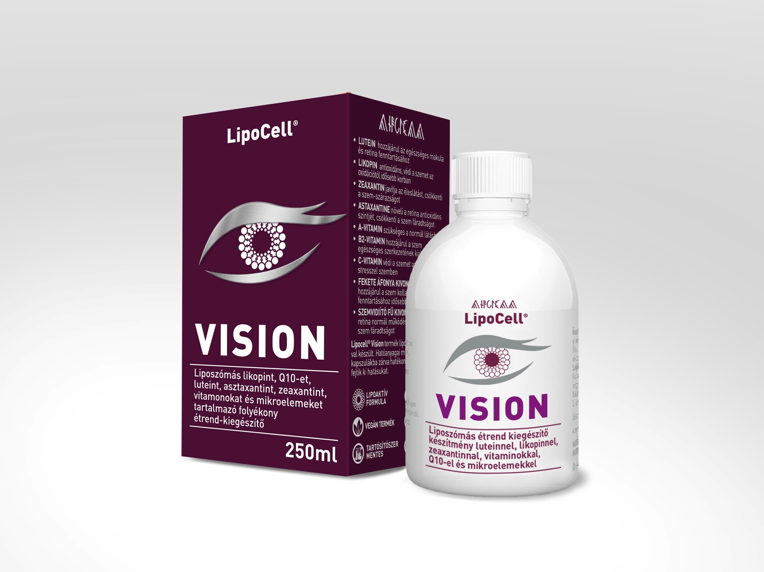 Lipocell vision liposomický tekutý doplnok stravy 250 ml