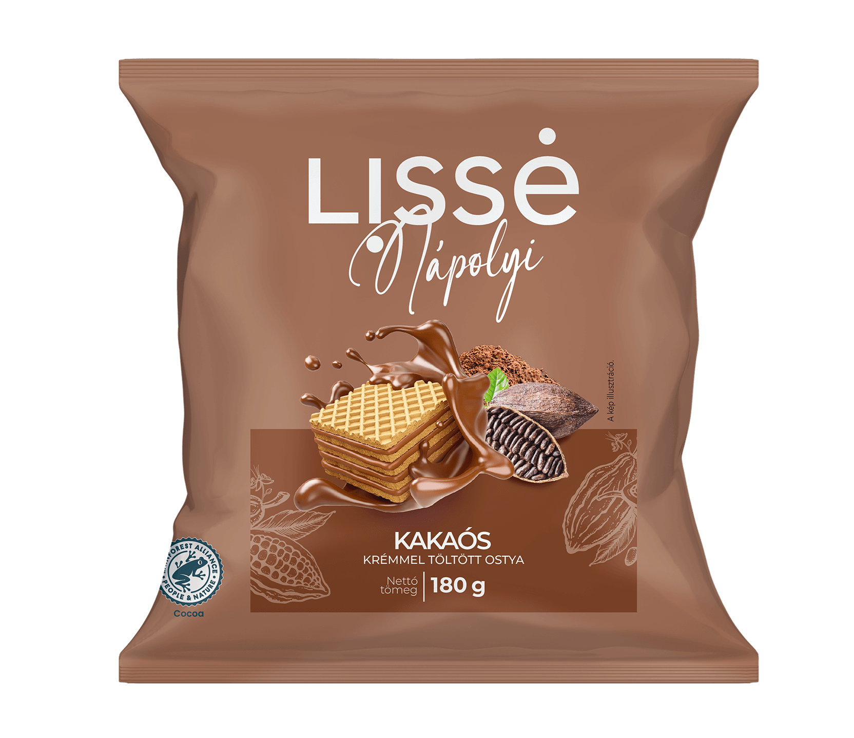 Lissé plnená wafle kakaové 180 g