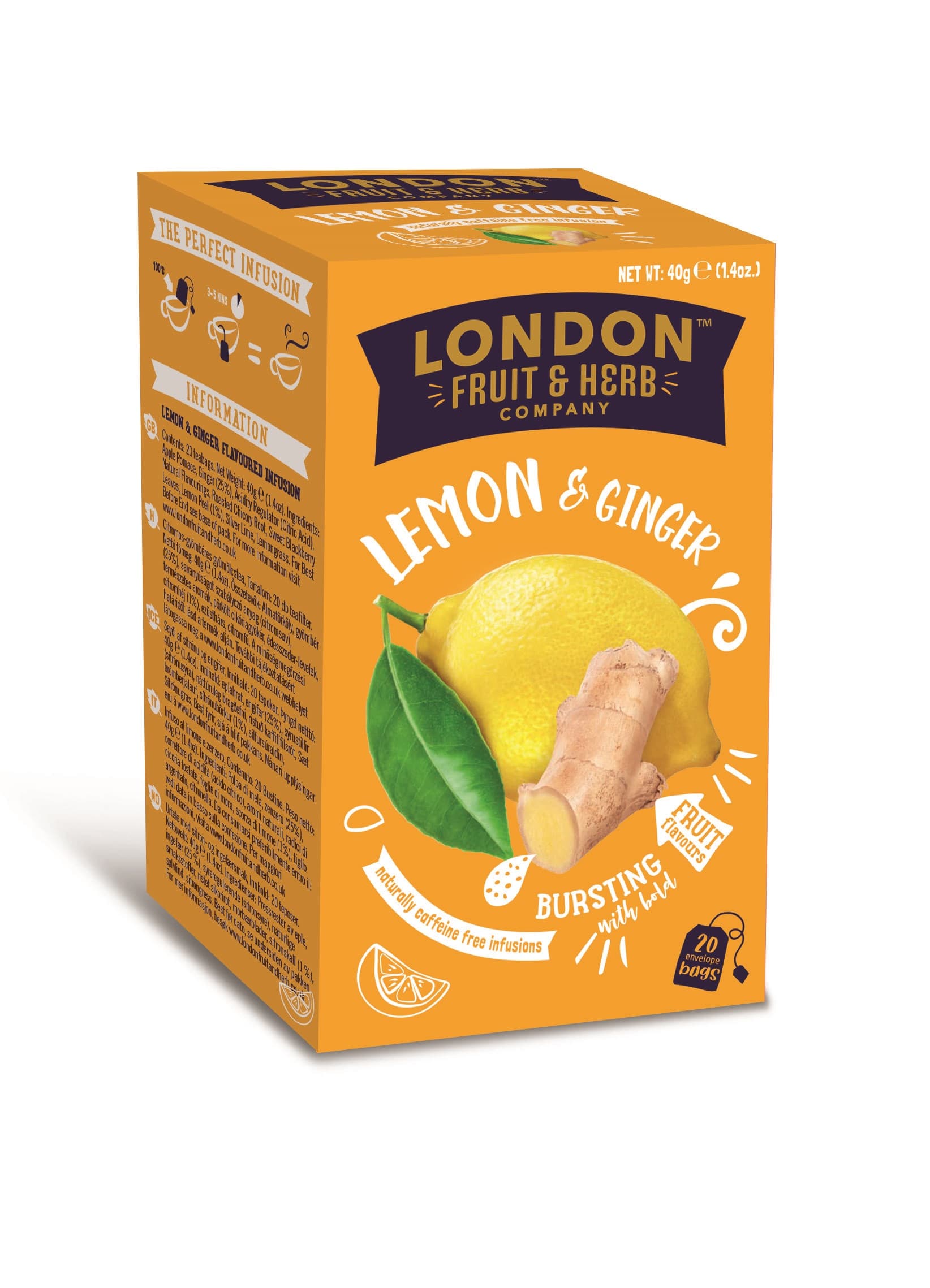 London citrónovo-zázvorový čaj 20x 40 g