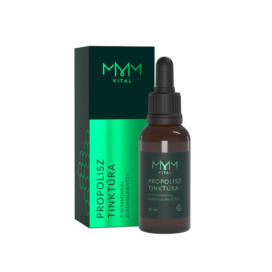 MMM vital propolisové kvapky s vitamínom C bez alkoholu 30 ml - 94887