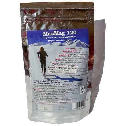 Maxmag 120 magnézium-citrát výživový doplnok v prášku 120 g