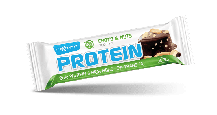 Maxsport proteínová tyčinka s čokoládou a orieškami 60 g
