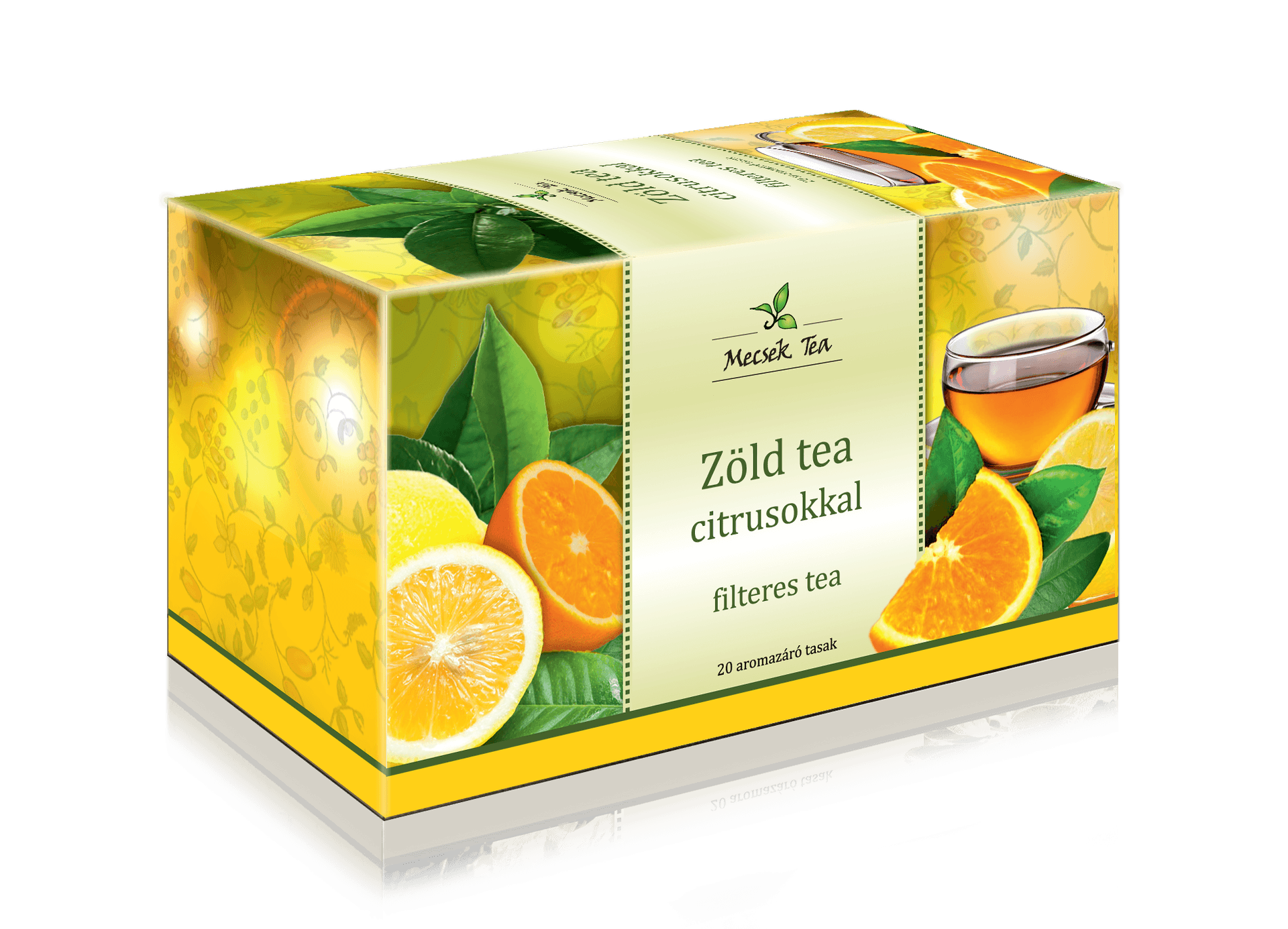 Mecsek zelený čaj s citrusovou príchuťou 40 g - 87414