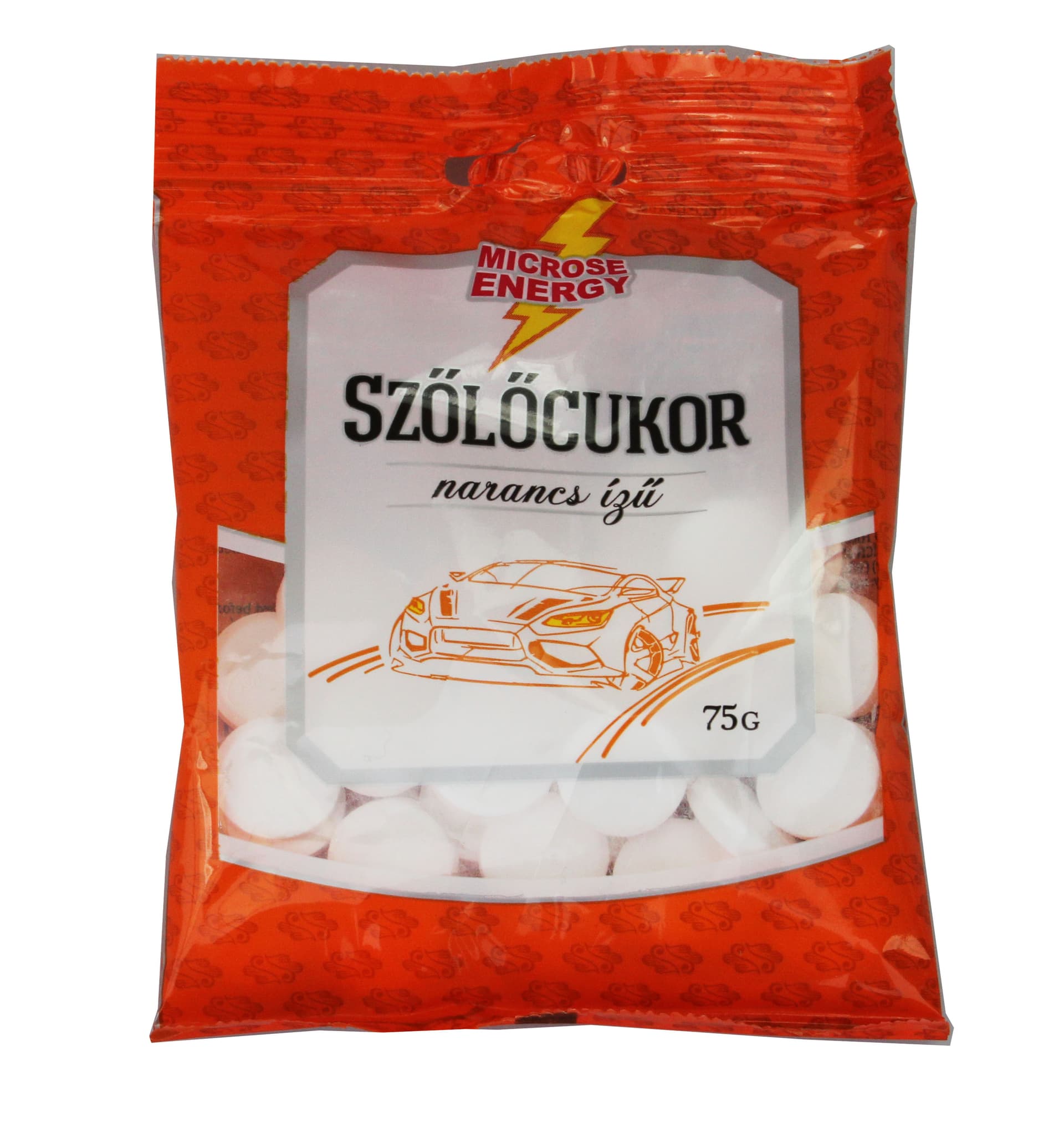 Microse hroznové tablety s pomarančovou príchuťou 75 g