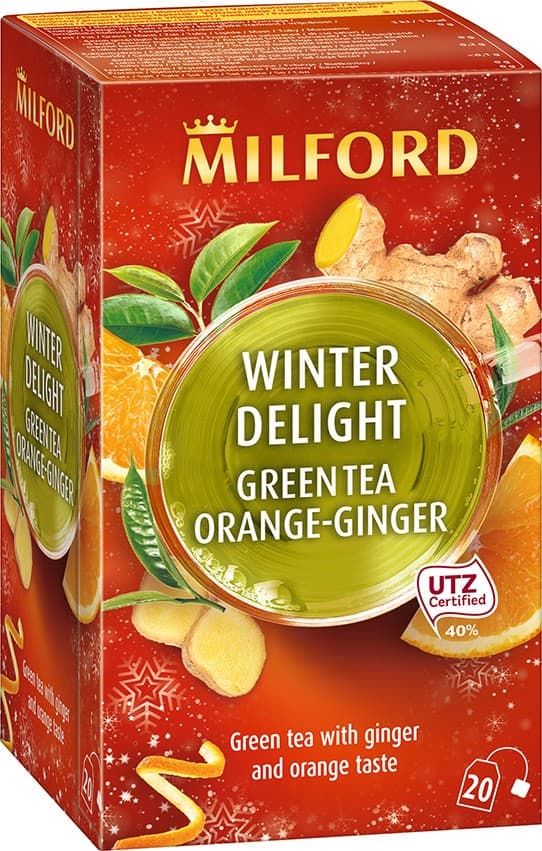 Milford Zimný Pôžitok zelený čaj so zázvorom a pomarančom 35 g - 85480
