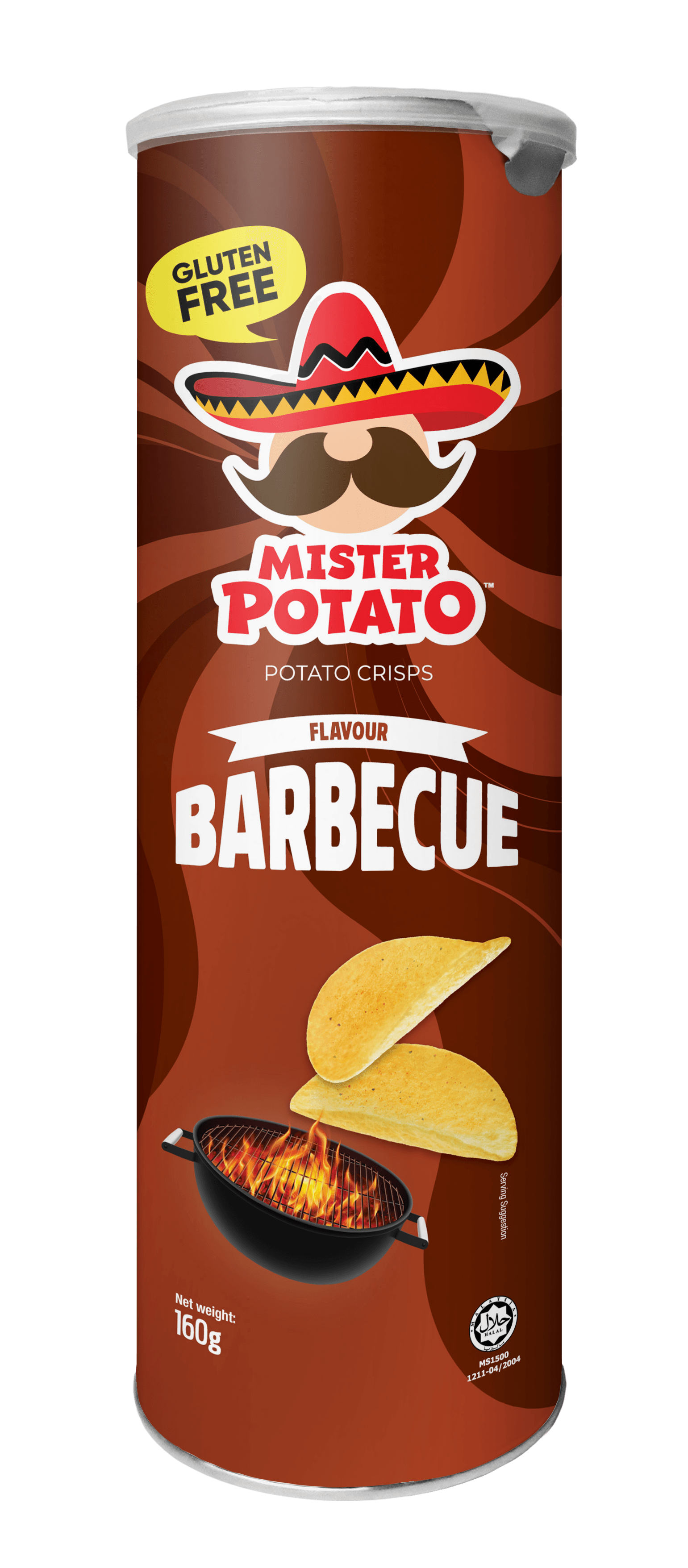 Mister Potato bezlepkové chipsy BBQ 160 g