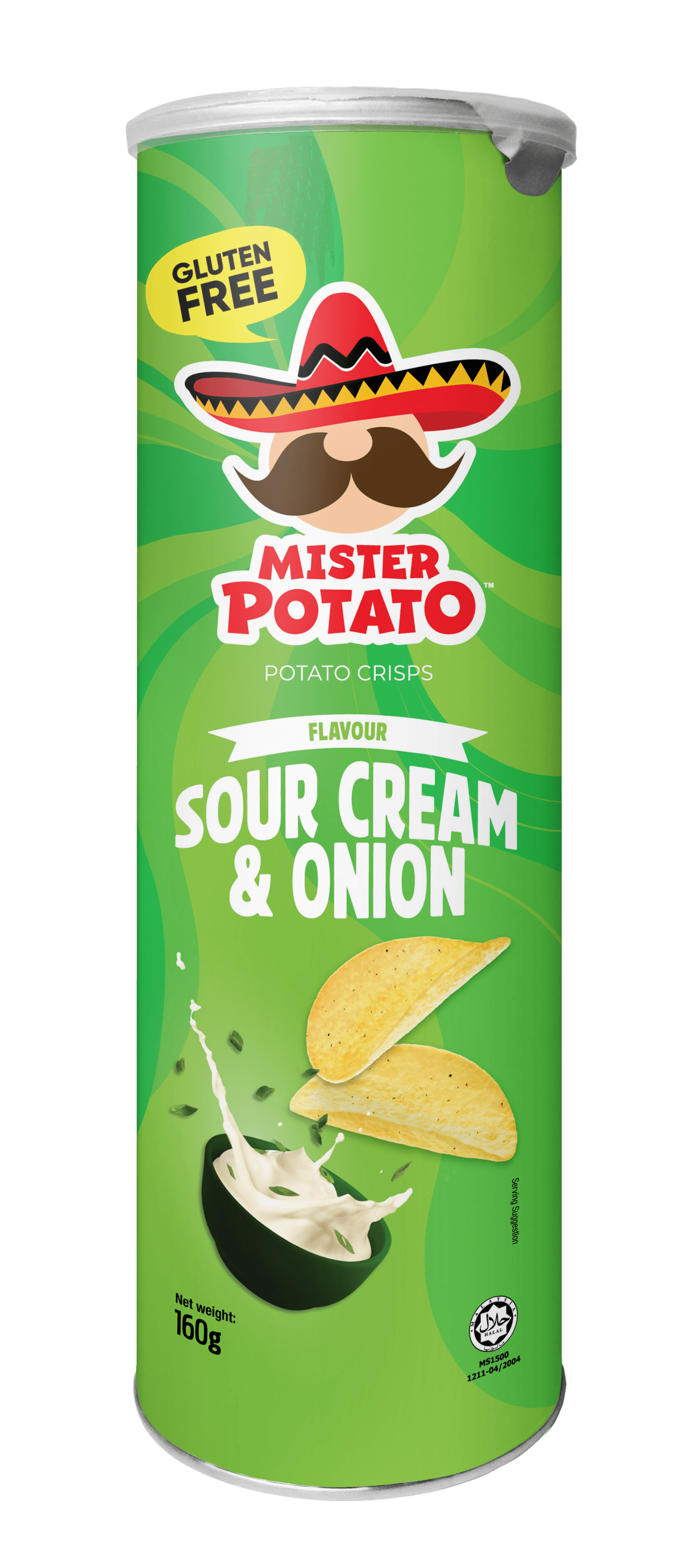 Mister Potato bezlepkové chipsy cibuľkovo-smotanové 160 g