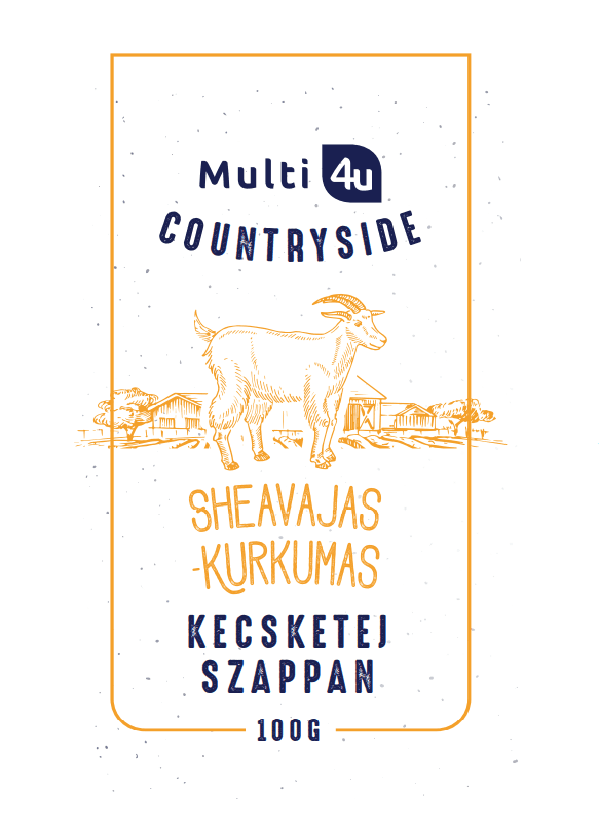 Multi 4u countryside kozí mlieko mydlo s maslom shea a kurkumou 100 g