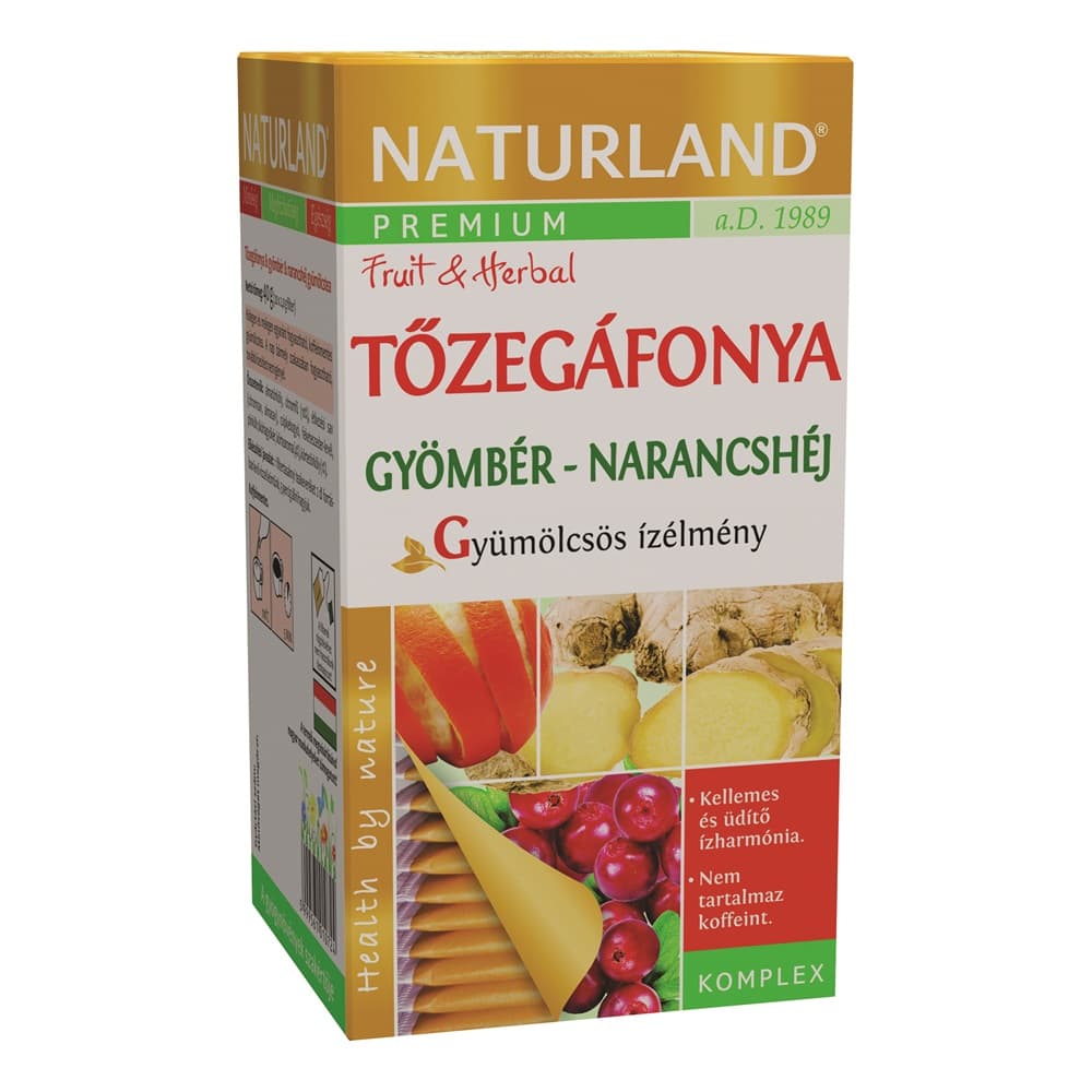 Naturland Ovocný čaj s brusnicami, zázvorom a pomarančovou kôrou 40 g - 50722