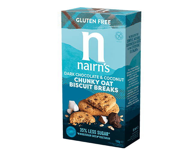Nairn's Ovsené sušienky s tmavou čokoládou a kokosom 160 g