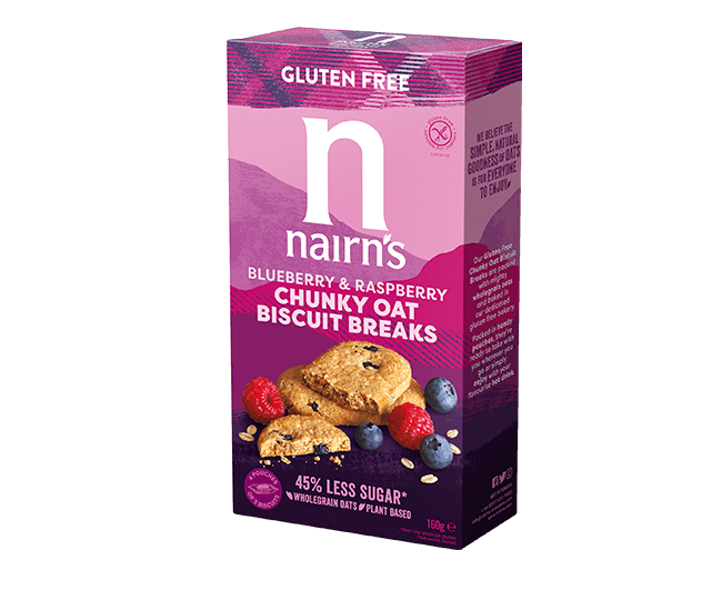 Nairn's Ovesné sušienky s čučoriedkami a malinami 160 g