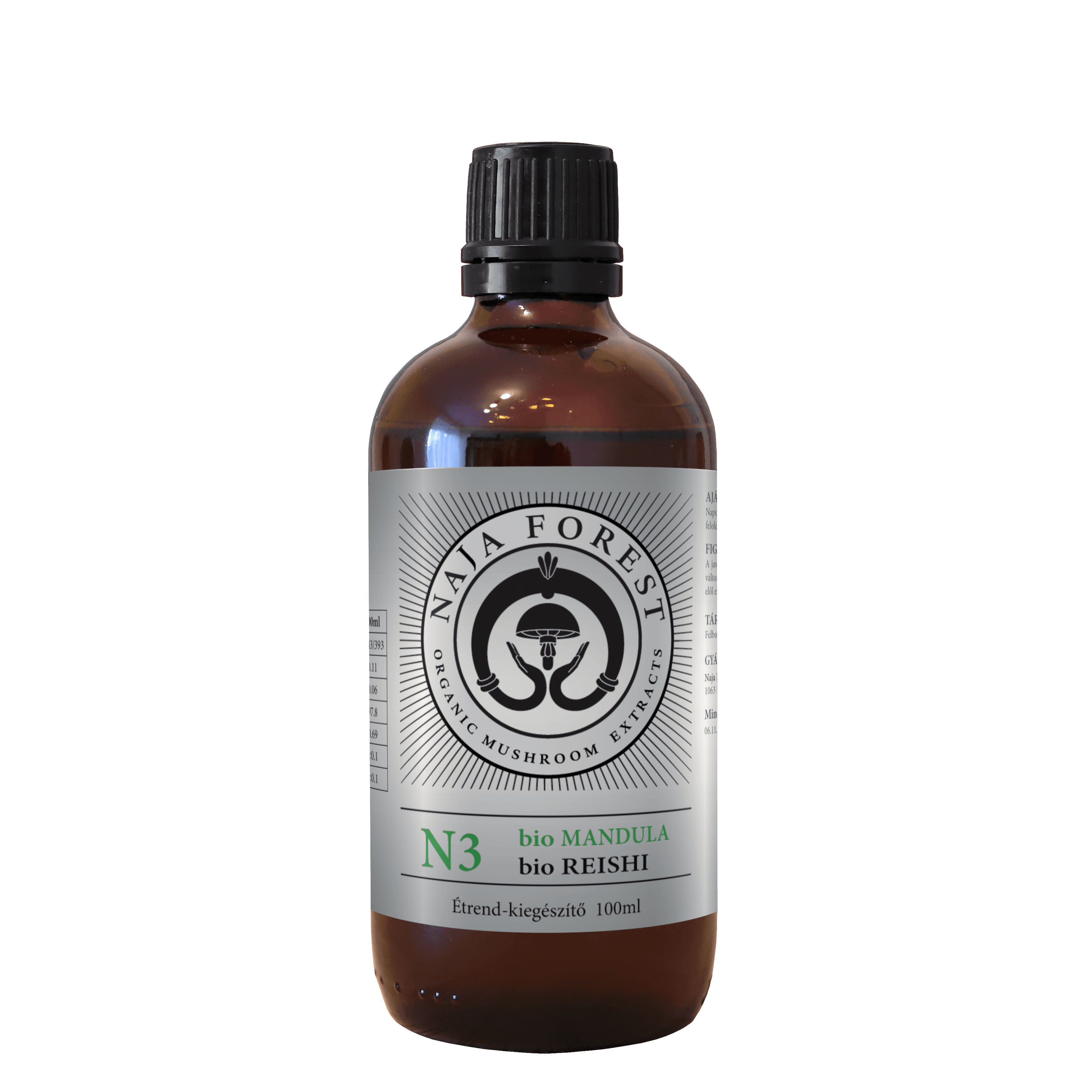 Naja forest N3 bio mandľa, bio reishi huba doplnok stravy 100 ml