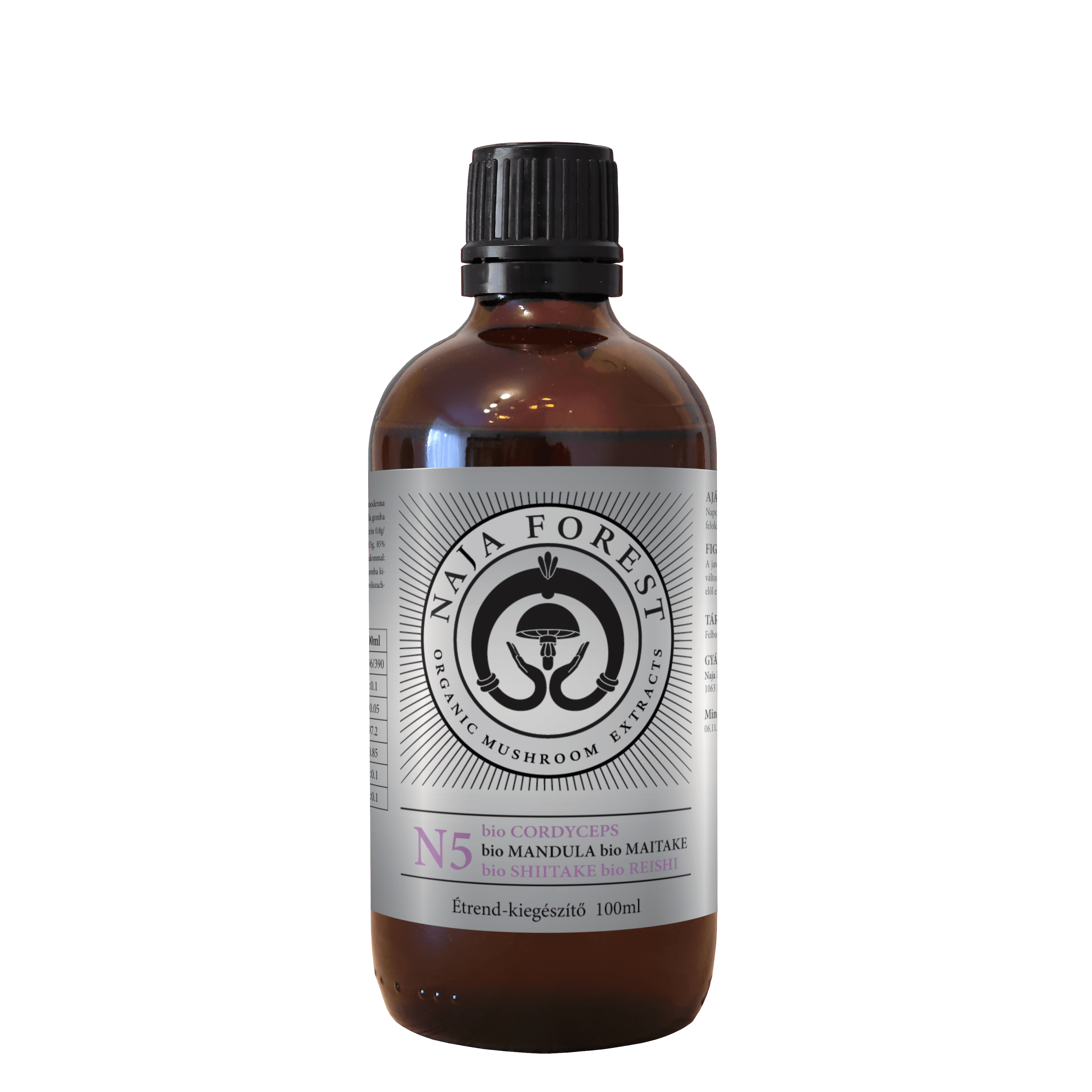 Naja forest N5 bio cordyceps, bio mandľa, bio maitake, bio shiitake, bio reishi doplnok stravy 100 ml