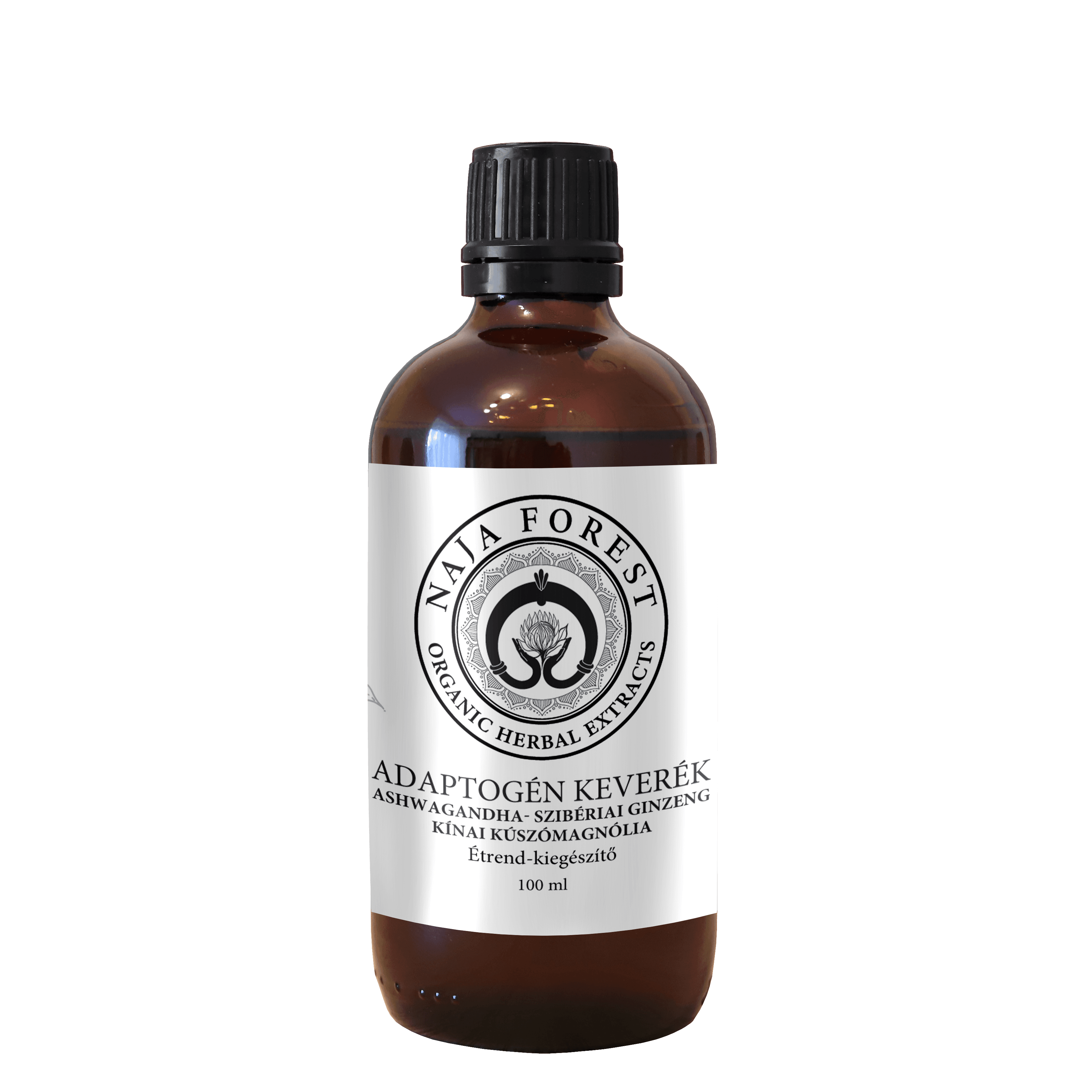 Naja forest adaptogén zmes ashwagandha, sibírsky ženšen, čínska schisandra doplnok stravy 100 ml