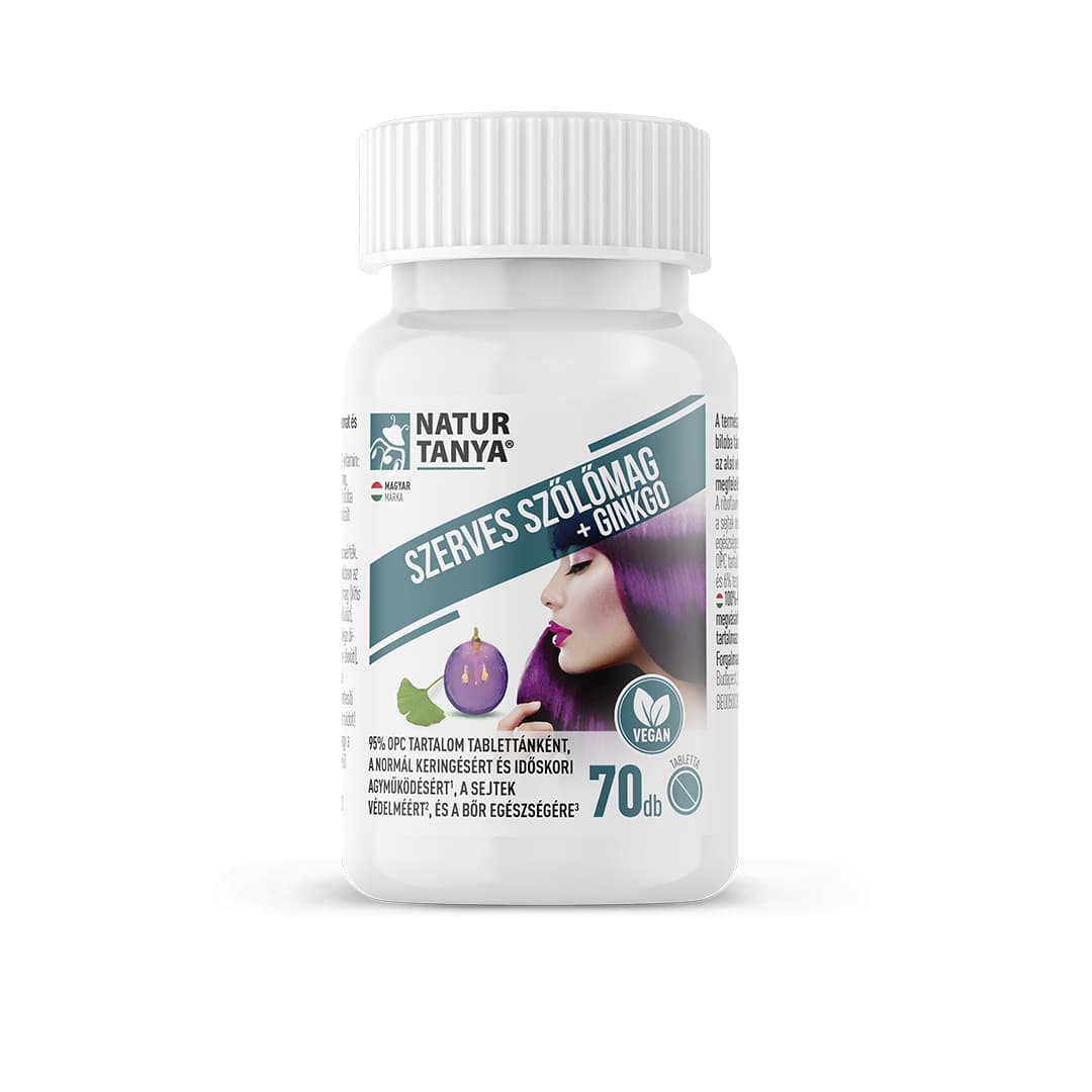 Natur Tanya organické hroznové semeno + ginkgo 95 opc tablety 70 ks