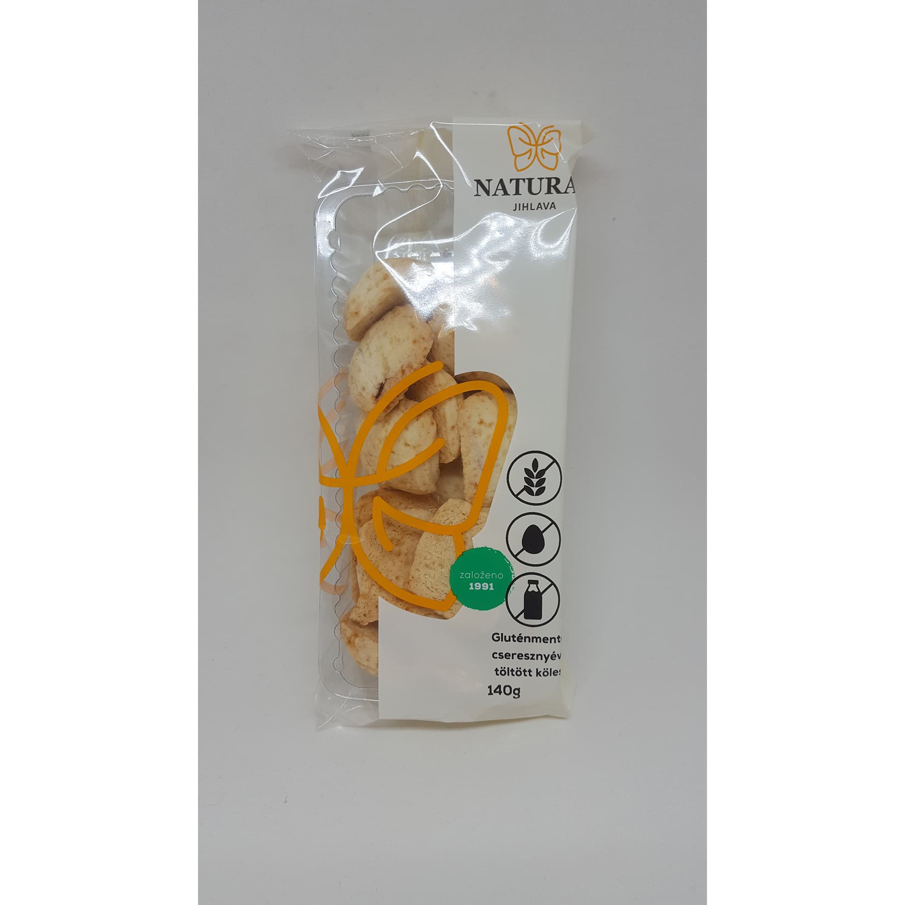 Natural Bezlepková pšenová taštička s čerešňovou náplňou 140 g - 56336