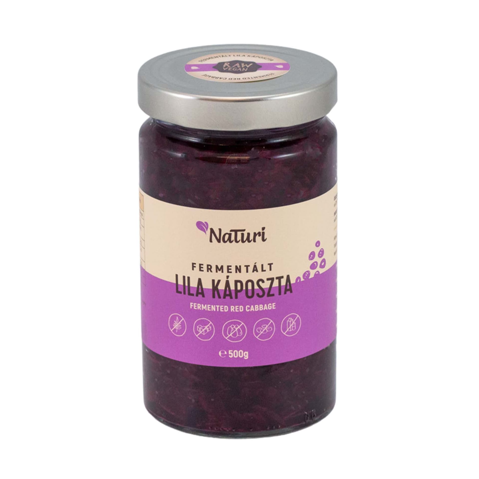 Naturi fermentovaná červená kapusta veľká 500 g