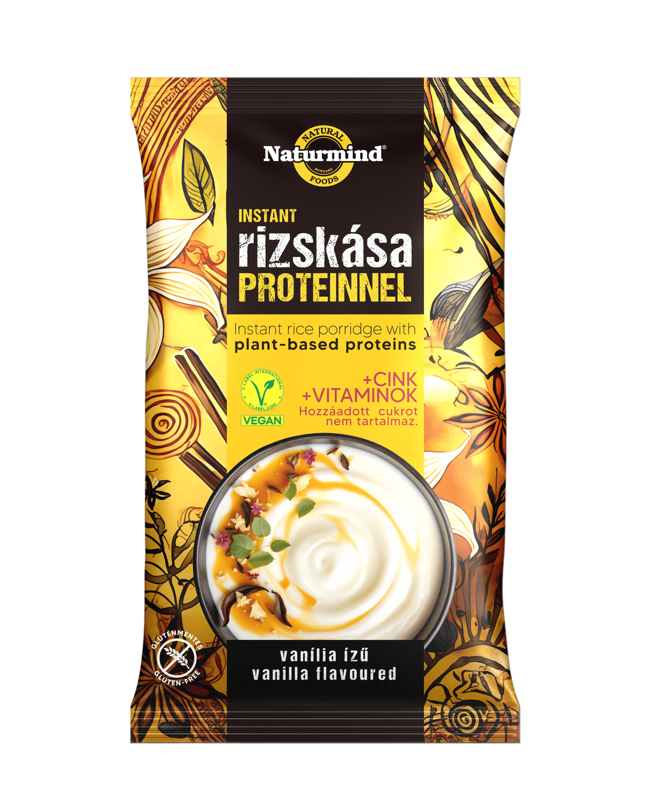 Naturmind proteínová bezlepková instantná ryžová kaša vanilková 44 g