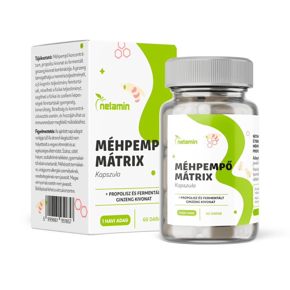 Netamin materix včelího materského mlieka kapsula + propolis a fermentovaný ženšen kapsula 60 ks