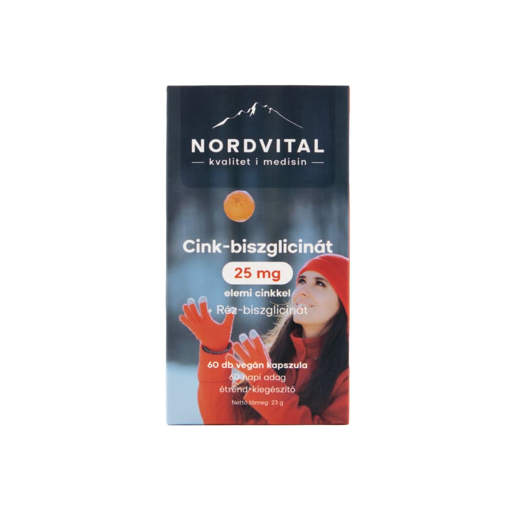 Nordvital zinok-bisglycinát+meď kapsuly 60 ks