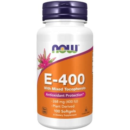 NOW FOODS Vitamín E s komplexom tokoferolov 100 kapsúl - 92483