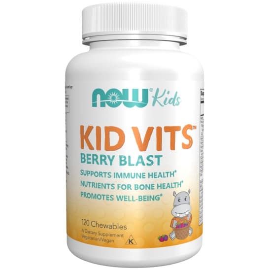 Now kid vits berry blast multivitamín malinové žuvacie tablety 120 tbl