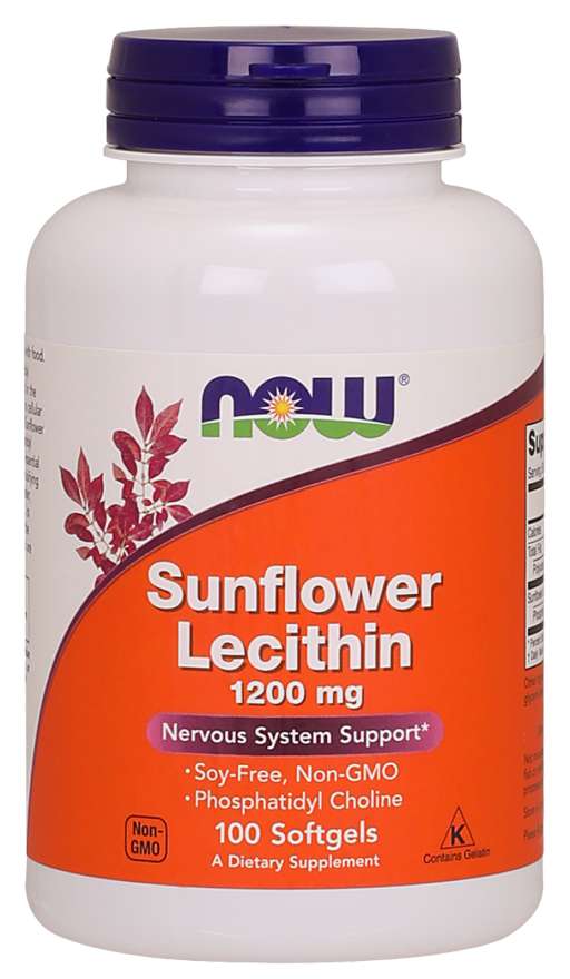 NOW Foods Slnečnicový lecitín 1200 mg 100 mäkkých kapsúl - 88747