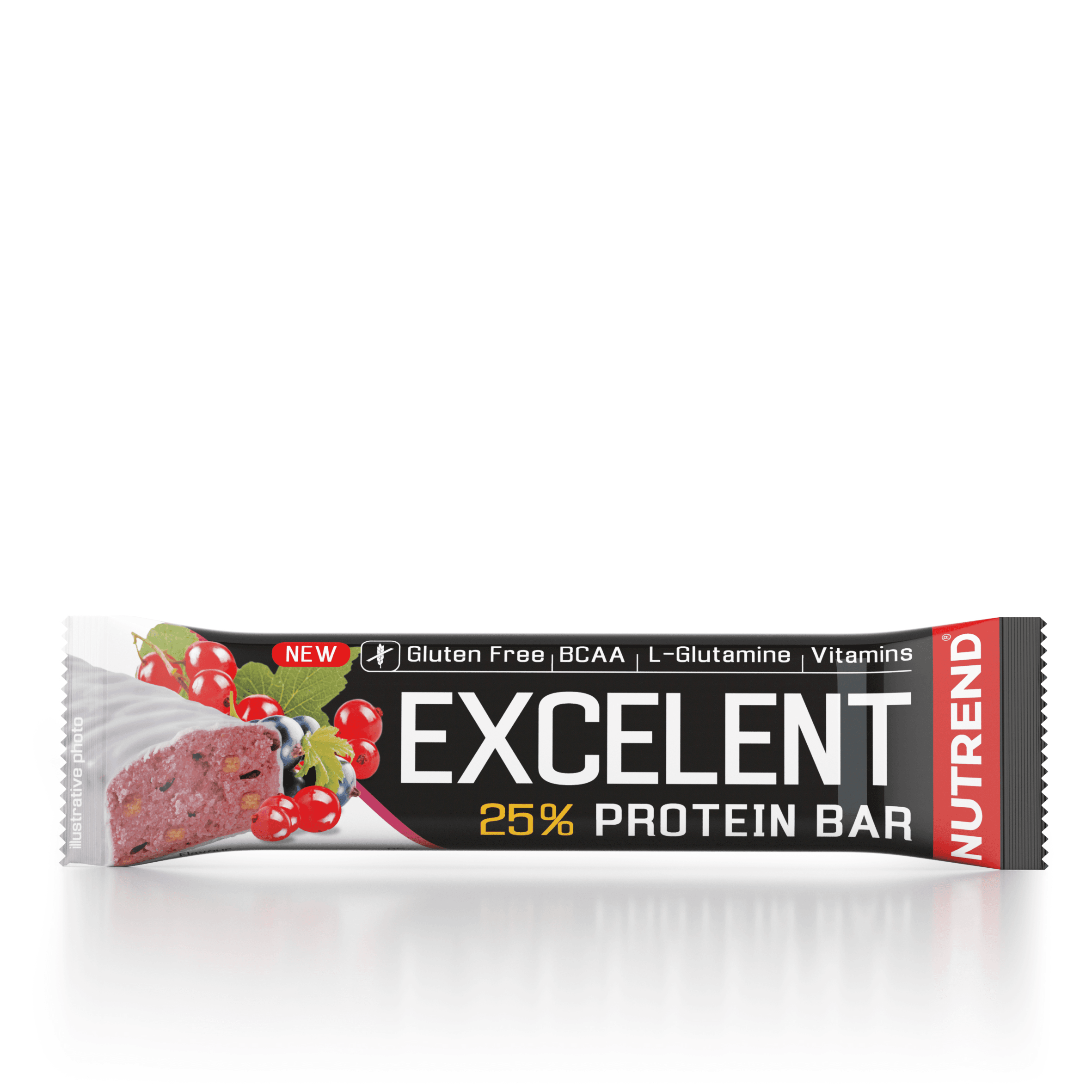Nutrend Excelent Proteínová tyčinka s čiernymi ríbezľami a brusnicami 85 g