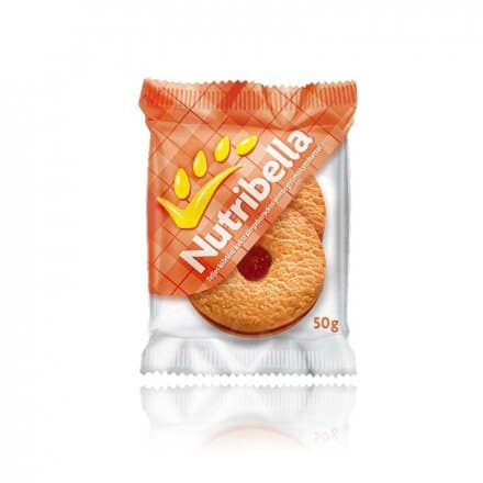 Nutribela celozrnný keks s marhuľovo-jablkovou náplňou 50 g