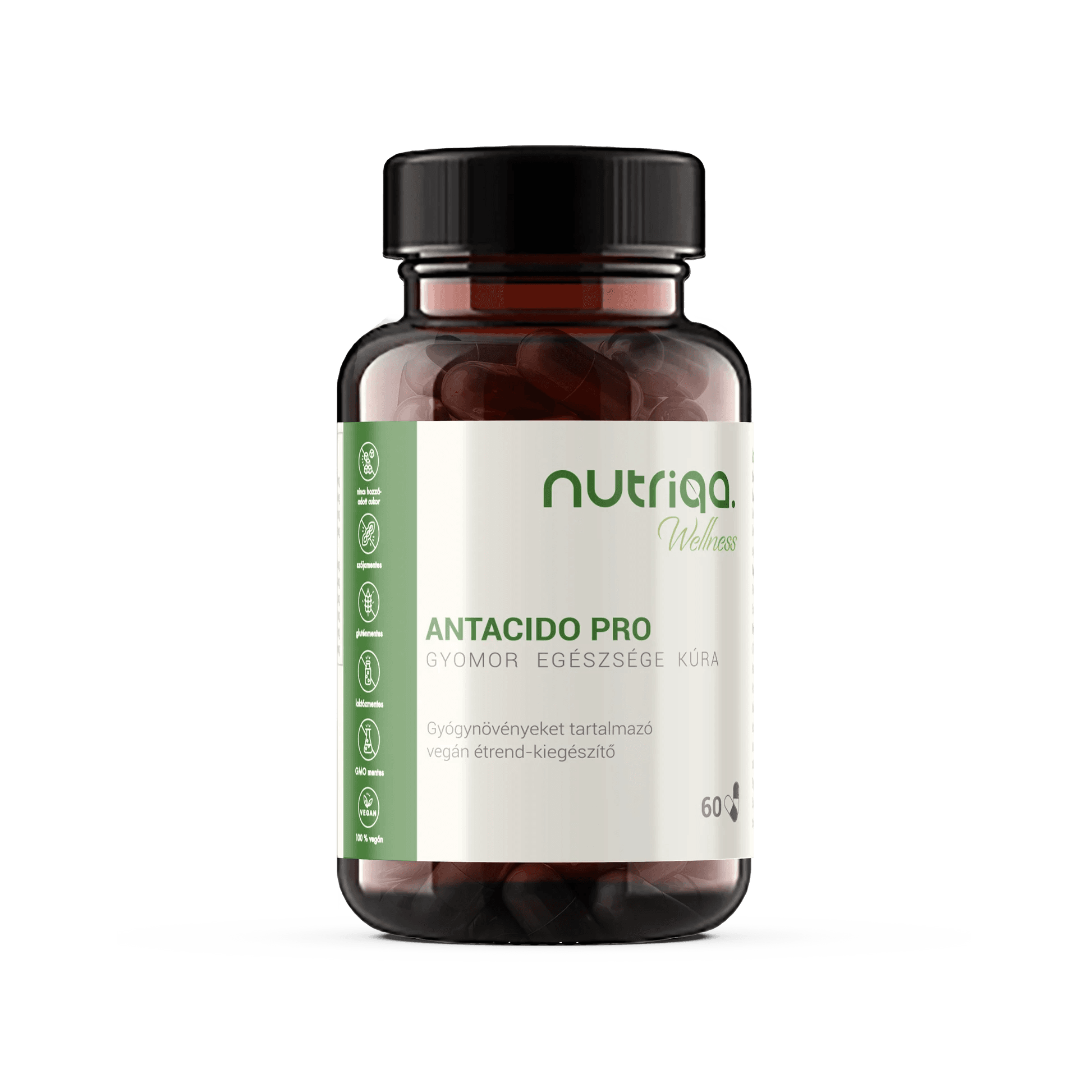 Nutriqa antacidum pre zdravie žalúdka vegánske kapsuly 60 ks