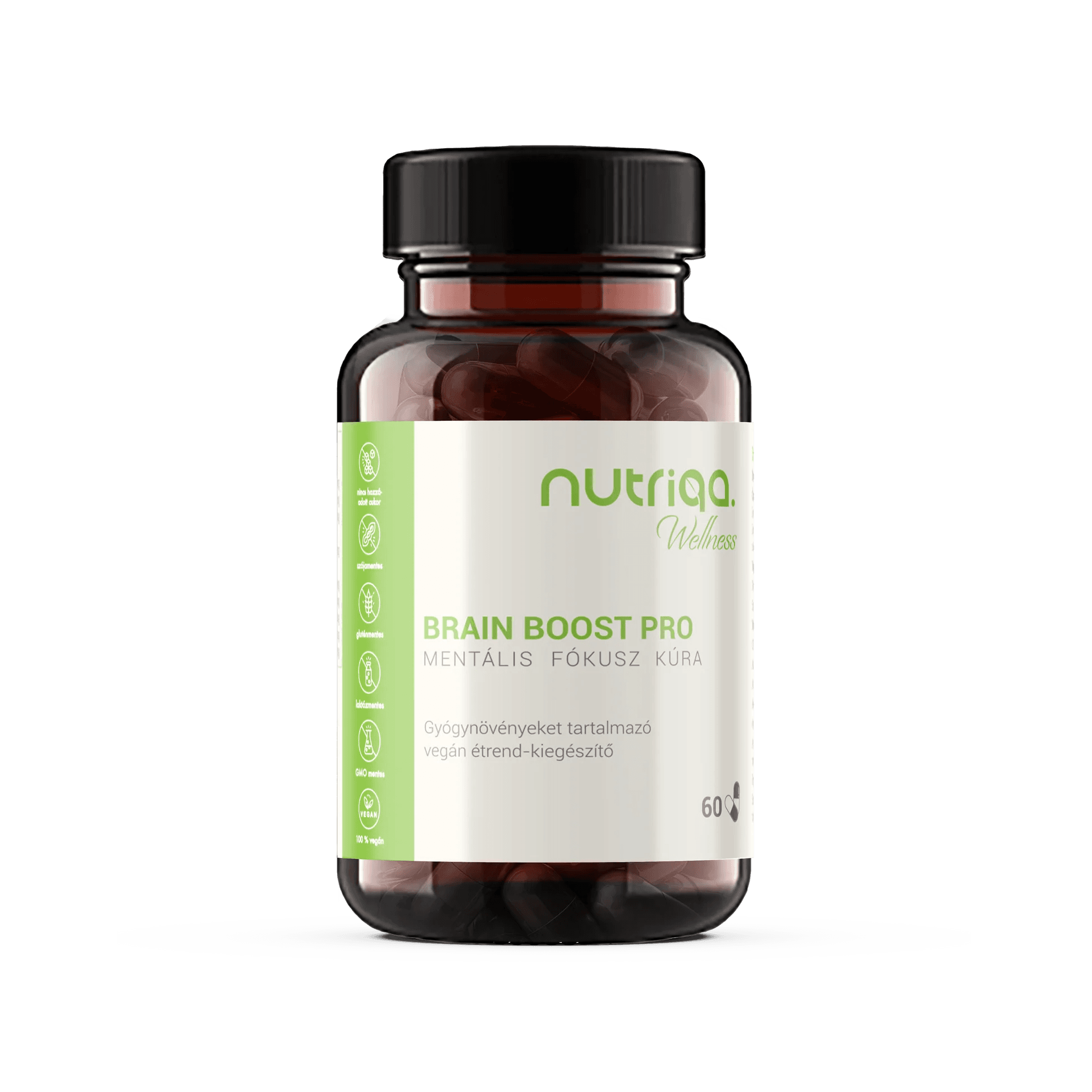 Nutriqa brain boost pro mentálny fokus kúra vegán kapsula 60 ks