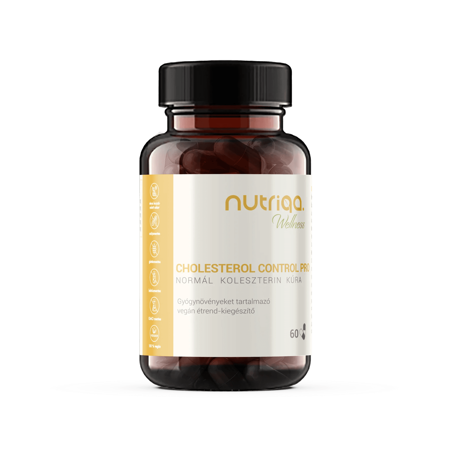 Nutriqa cholesterol control pro normálny cholesterol program vegán kapsule 60 ks