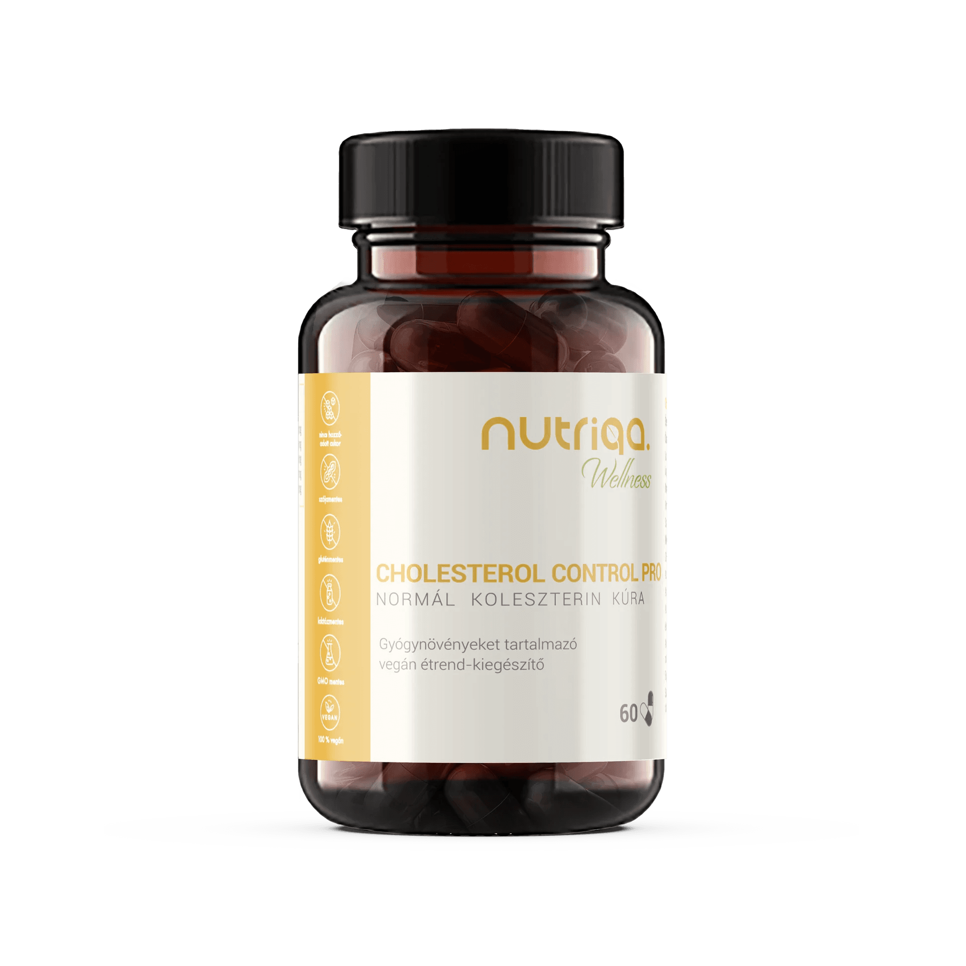 Nutriqa cholesterol control pro normálny cholesterol program vegán kapsule 60 ks
