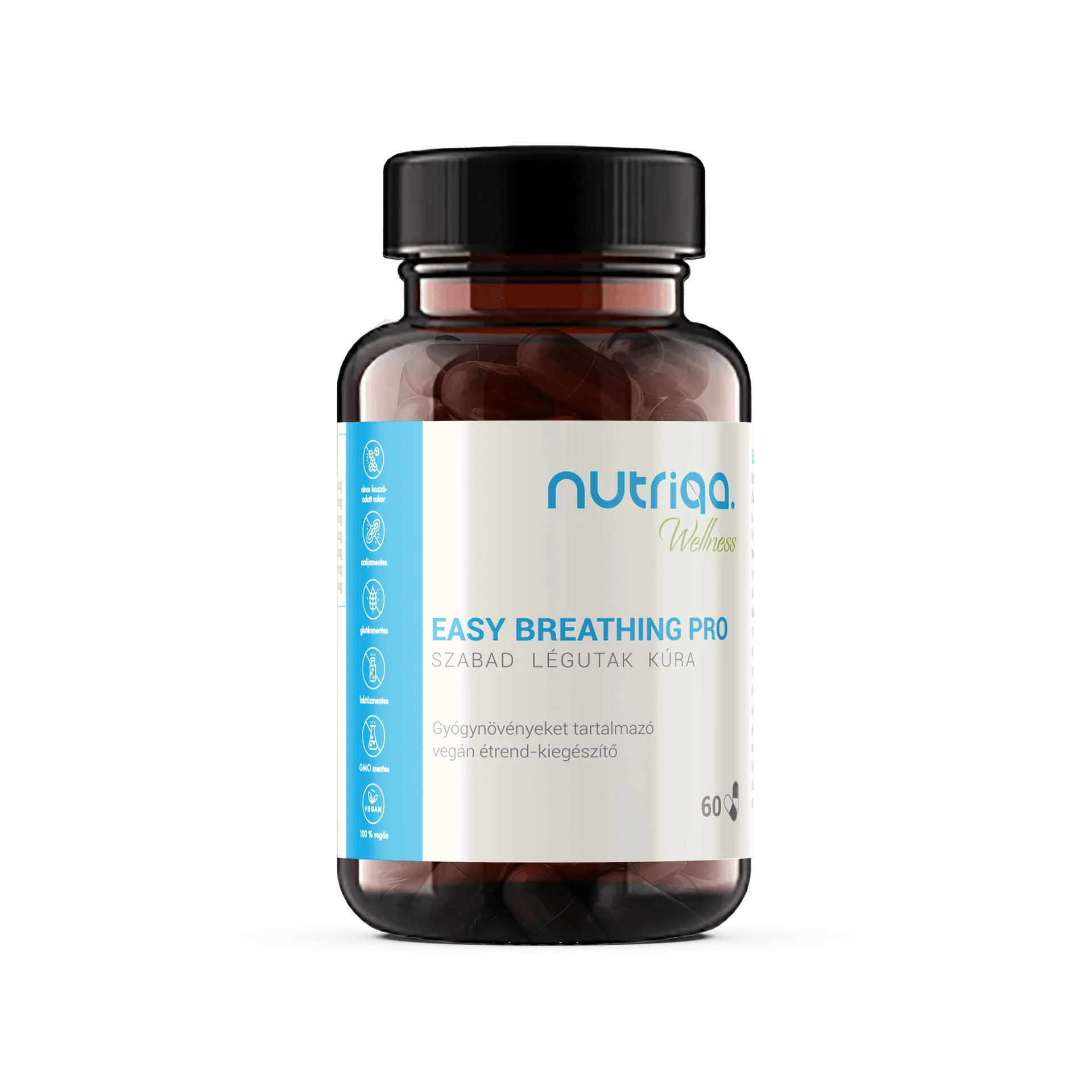Nutriqa easy breathing pro voľné dýchacie cesty kúra vegánske kapsuly 60 ks