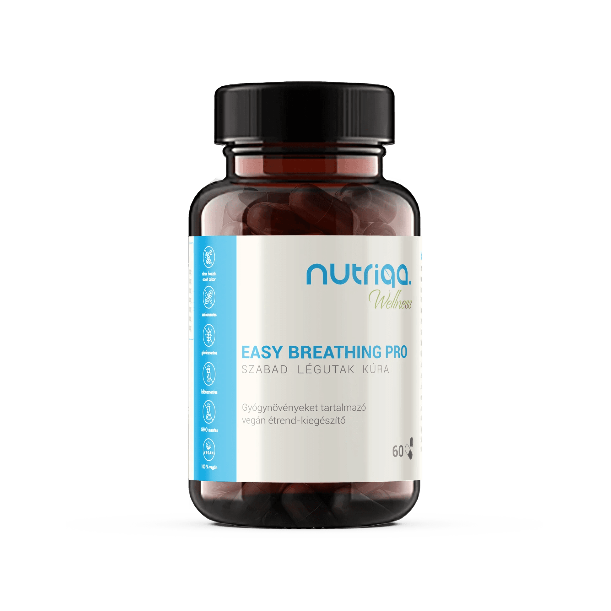 Nutriqa easy breathing pro voľné dýchacie cesty kúra vegánske kapsuly 60 ks
