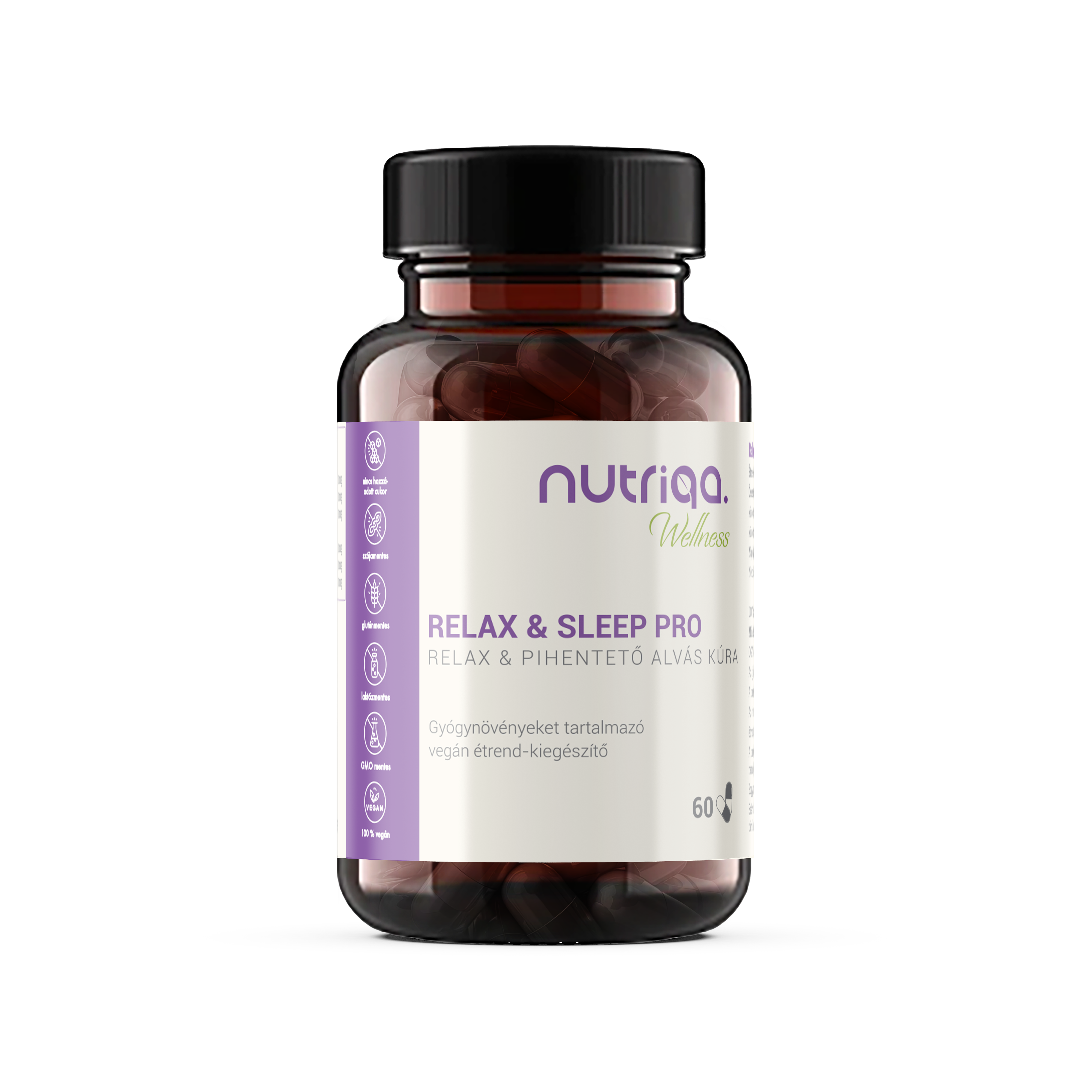 Nutriqa relax & pihentető spánok kúra vegán kapszula 60 ks