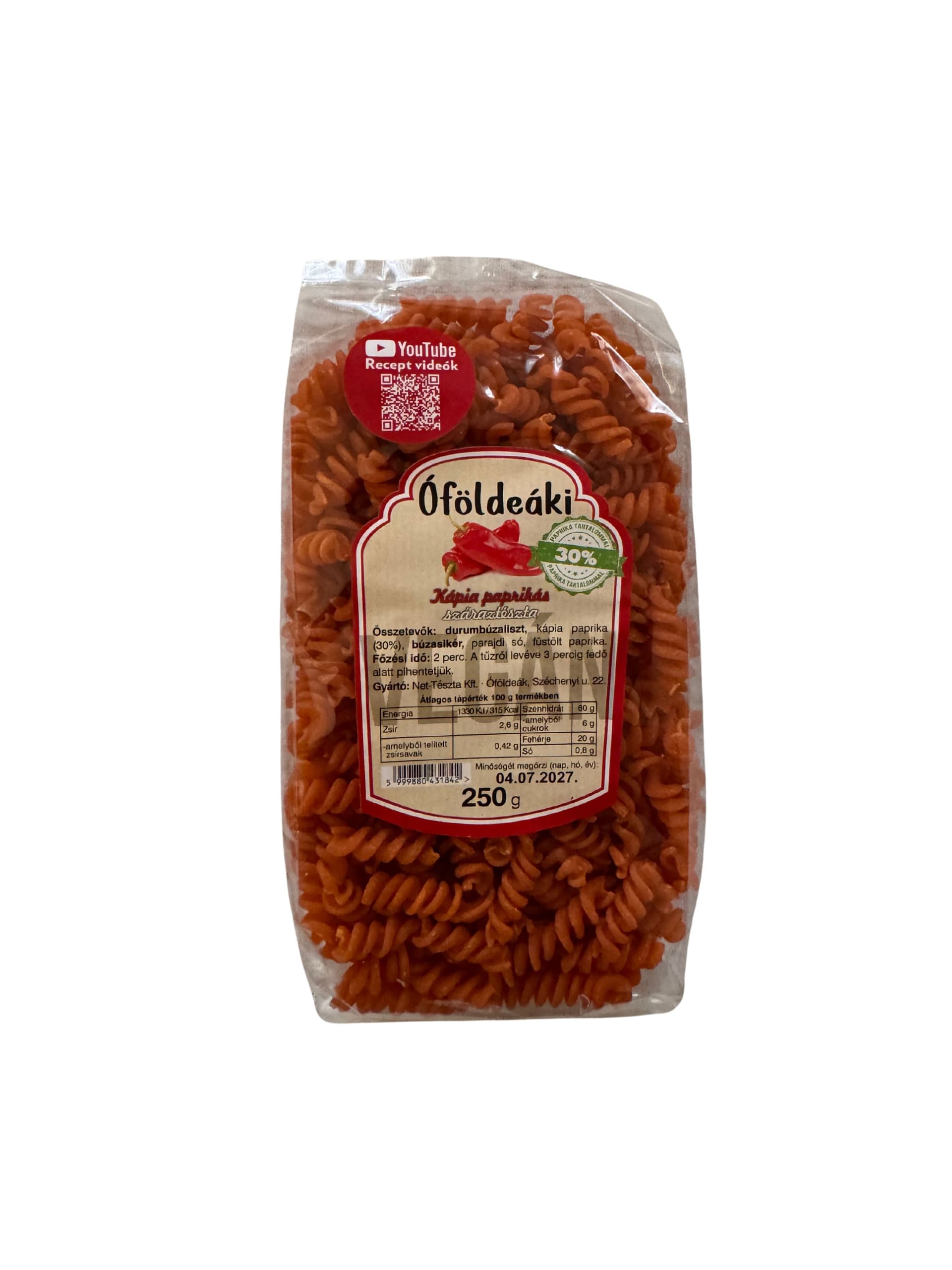 Óföldeáki kápia paprikové cestoviny 250 g