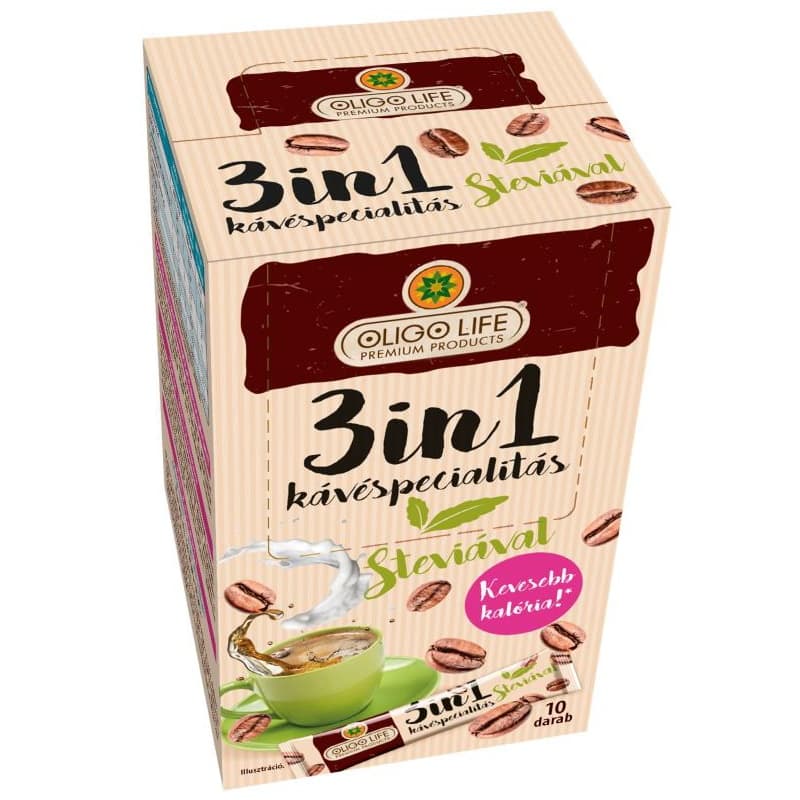 Oligolife 3in1 kávová špecialita so sladidlom 10ks 100 g