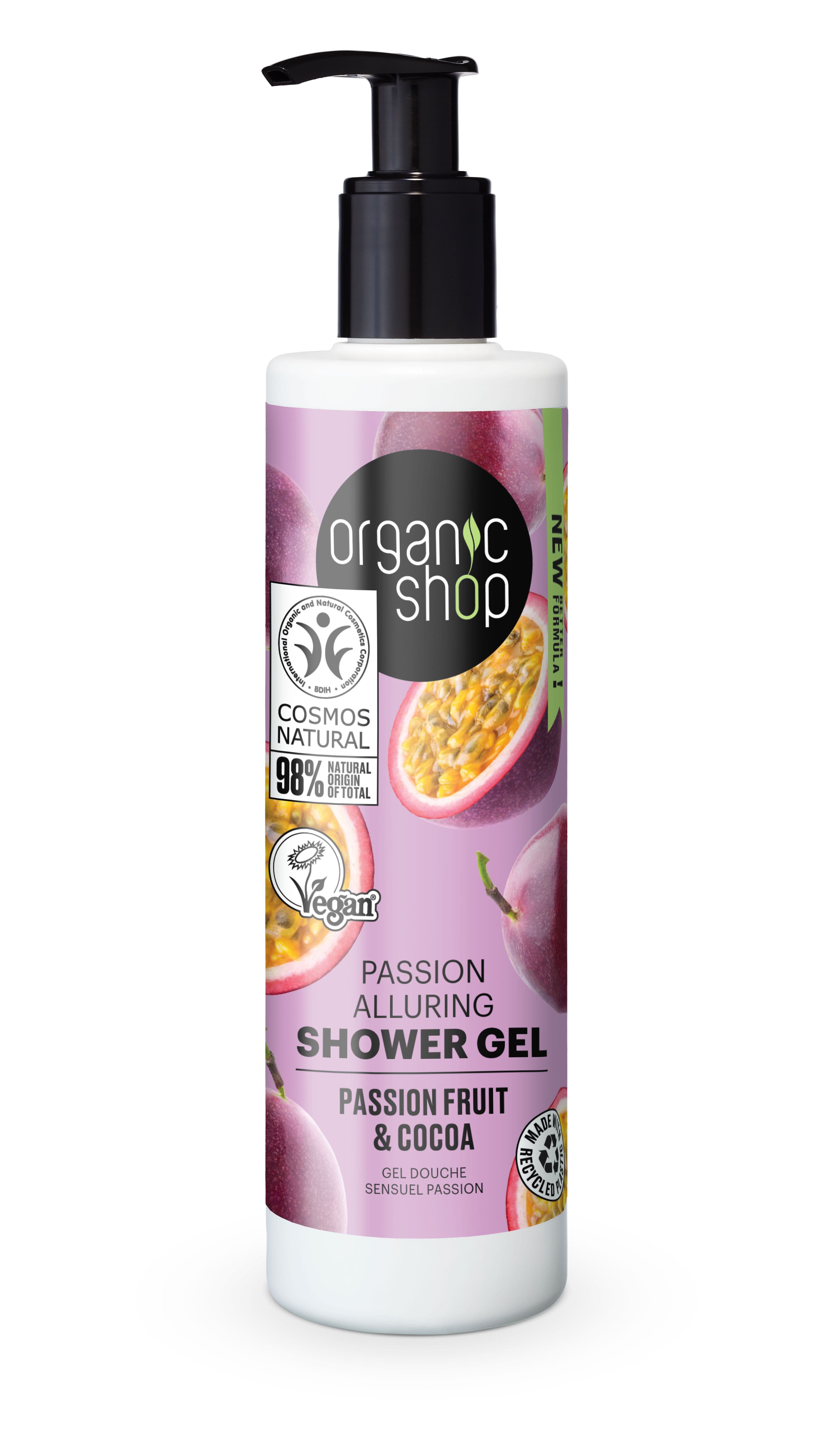 Organic Shop Sprchový gél s marakujou a kakaom 280 ml - 55279