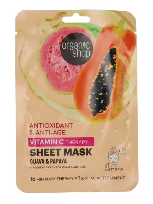 Organic Shop maska s antioxidačnými a omladzujúcimi účinkami z guavy a papáje z Organic Shopu 25 g- 93953