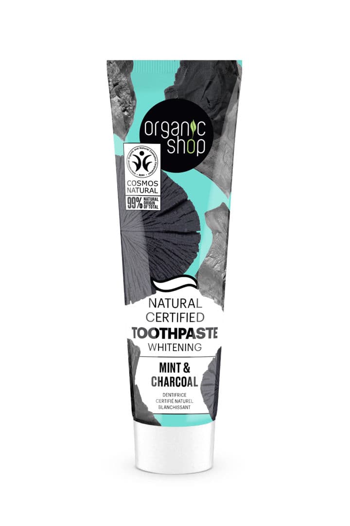 Organic Shop bieliaca zubná pasta s mätou a aktívnym uhlím 100 g - 91571