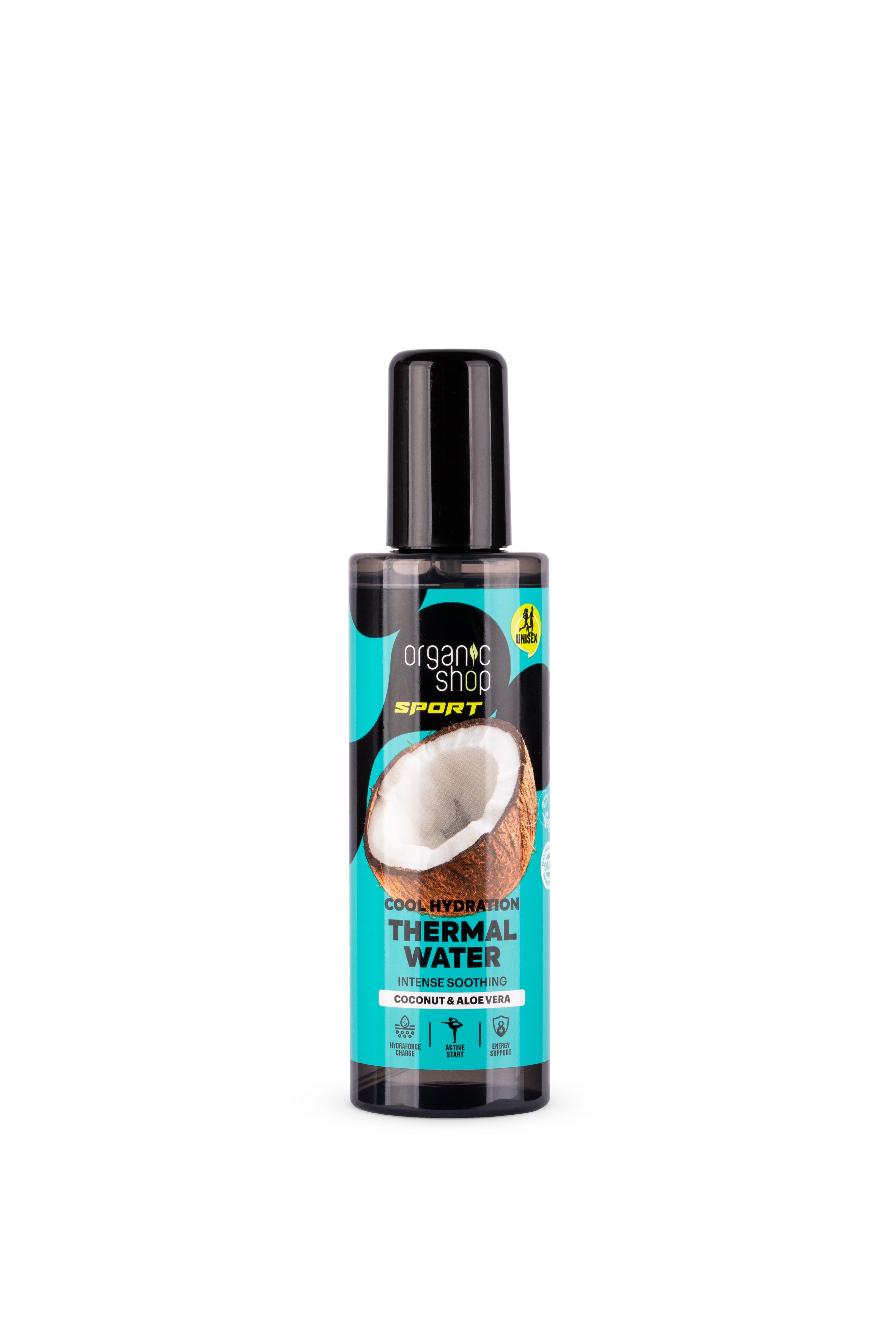 Organic Shop „cool hydration“ termálna telová hmla s kokosovou vodou a aloe verou 200 ml