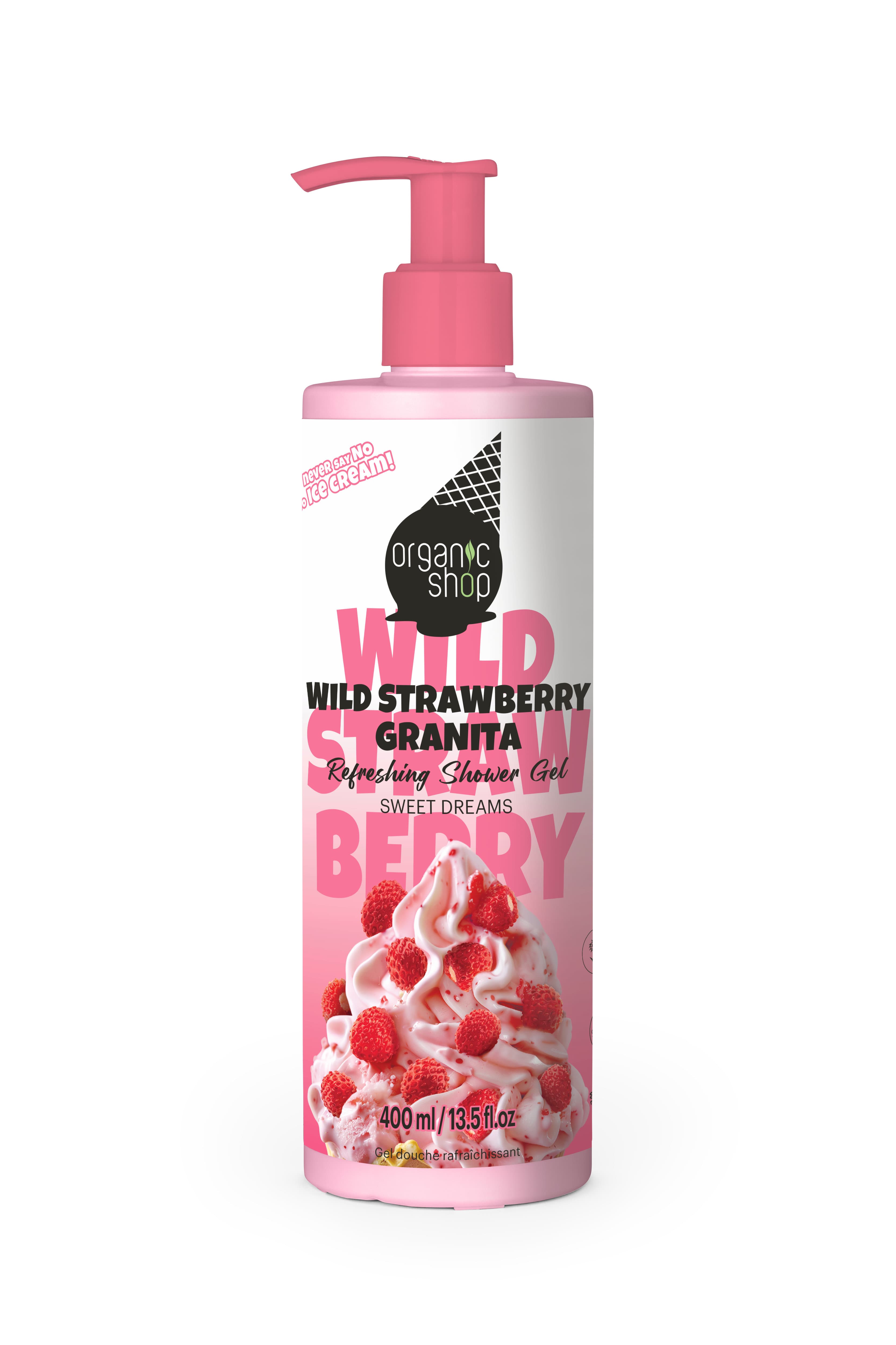 Organic Shop „granita z lesnej jahody“ osviežujúci sprchový gél 400 ml