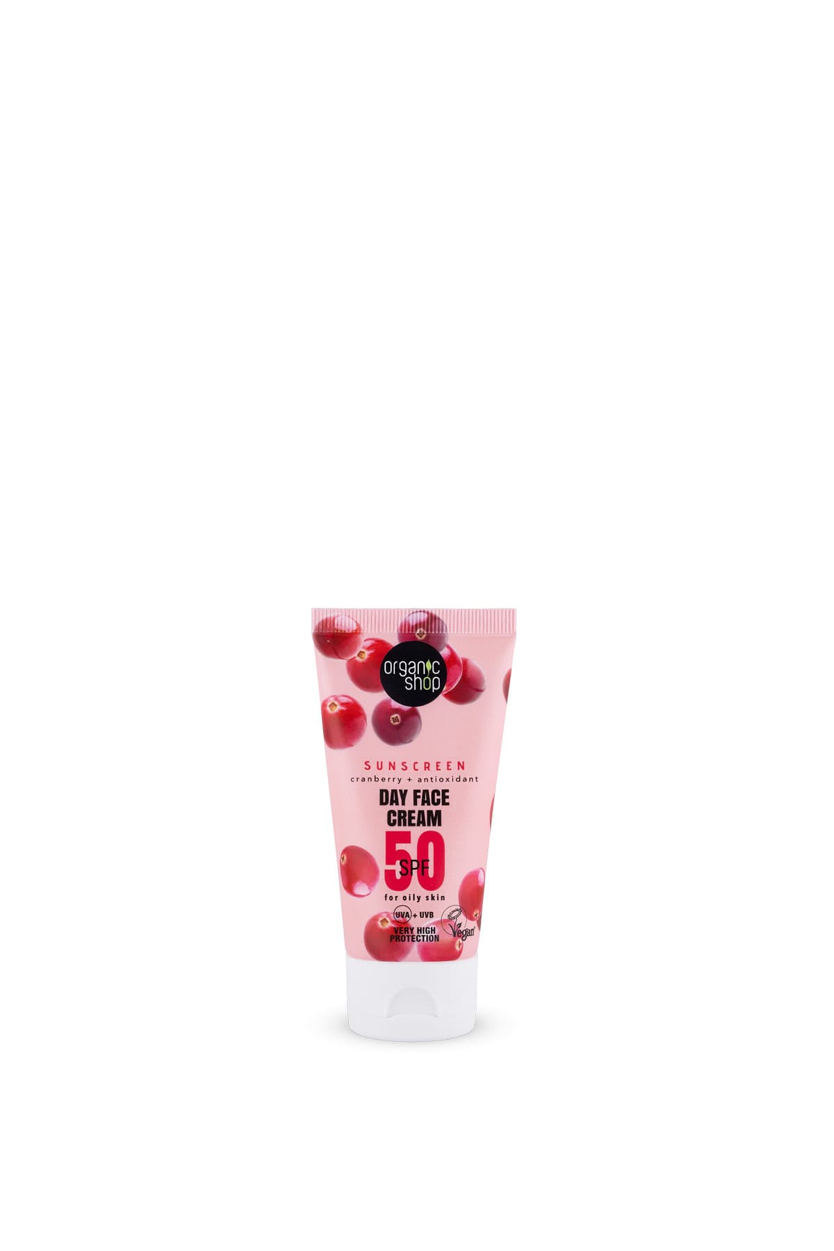 Organic Shop Ochranný krém na tvár s čučoriedkami a antioxidantmi SPF 50 50 ml - 96735