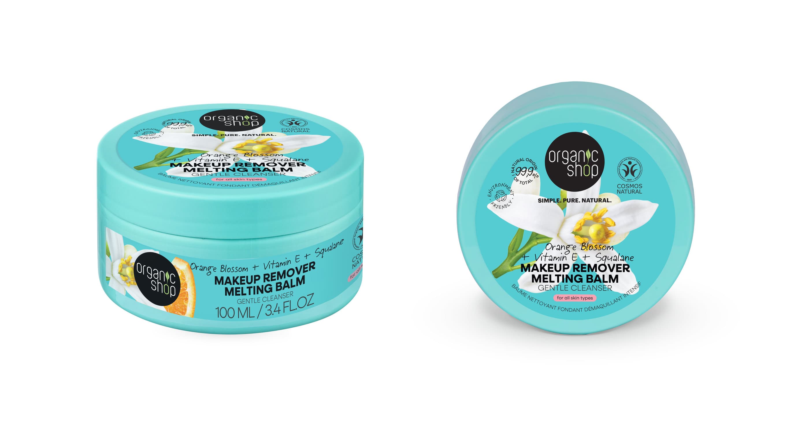 Organic Shop odličovací balzam s pomarančovým kvetom, vitamínom E a skvalánom 100 ml