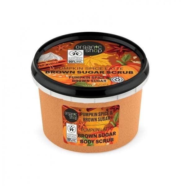 Organic Shop telový peeling s hnedým cukrom a vôňou tekvicového latté 250 g - 94462