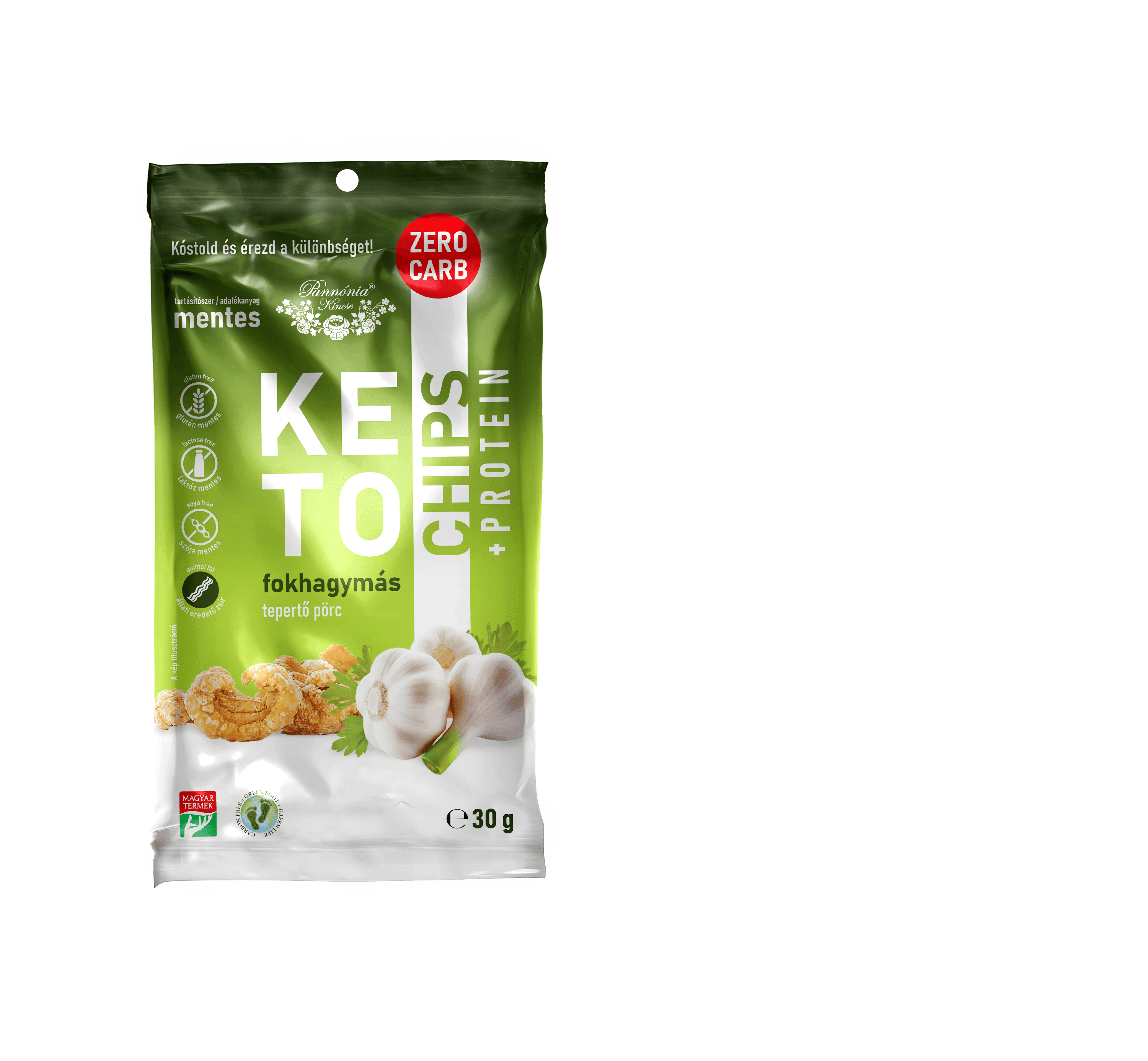 Pannónia keto chips cesnakové 30 g