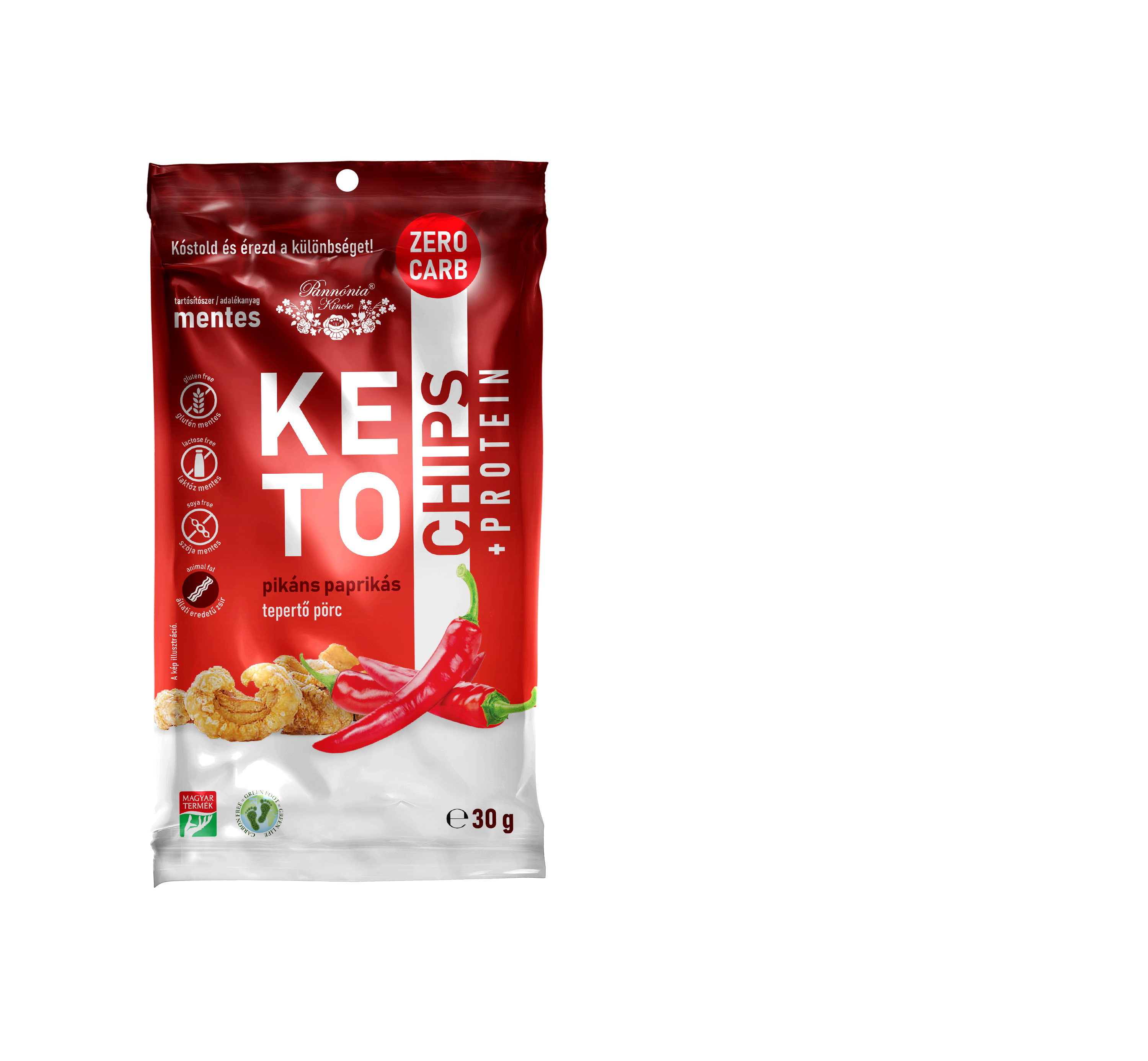 Pannónia keto chips pikantná paprika 30 g