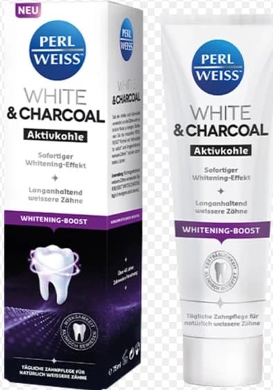 Perlweiss White & Charcoal aktívny uhlík fogfehérítő krém 75 ml - 90442